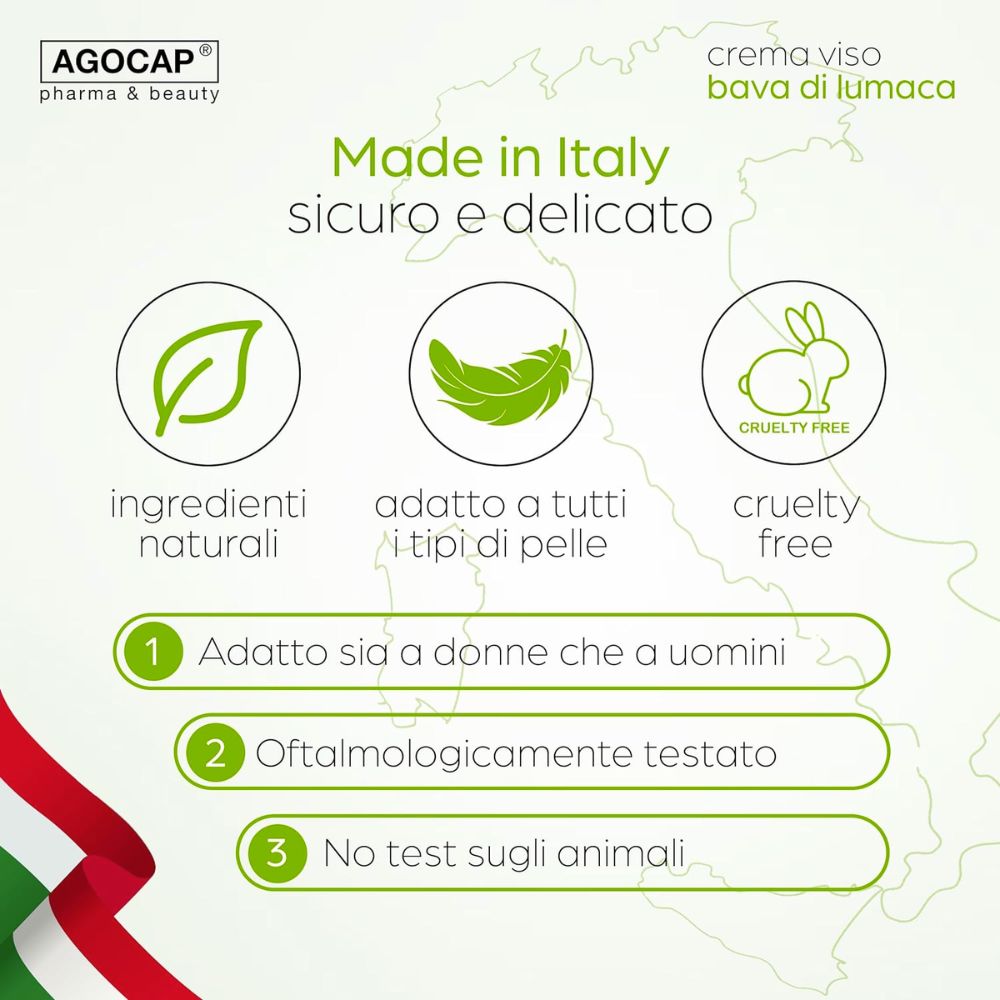 Agocap Skincare Bave Escargot crème visage 50 ml