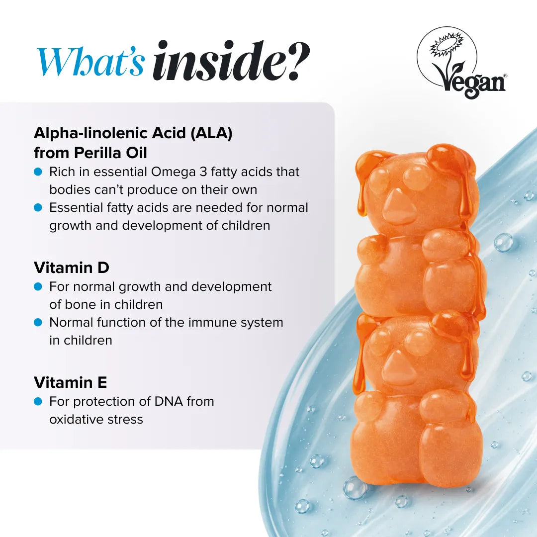 Novomins Enfants Gummies Oméga 3-6-9 vitamine D