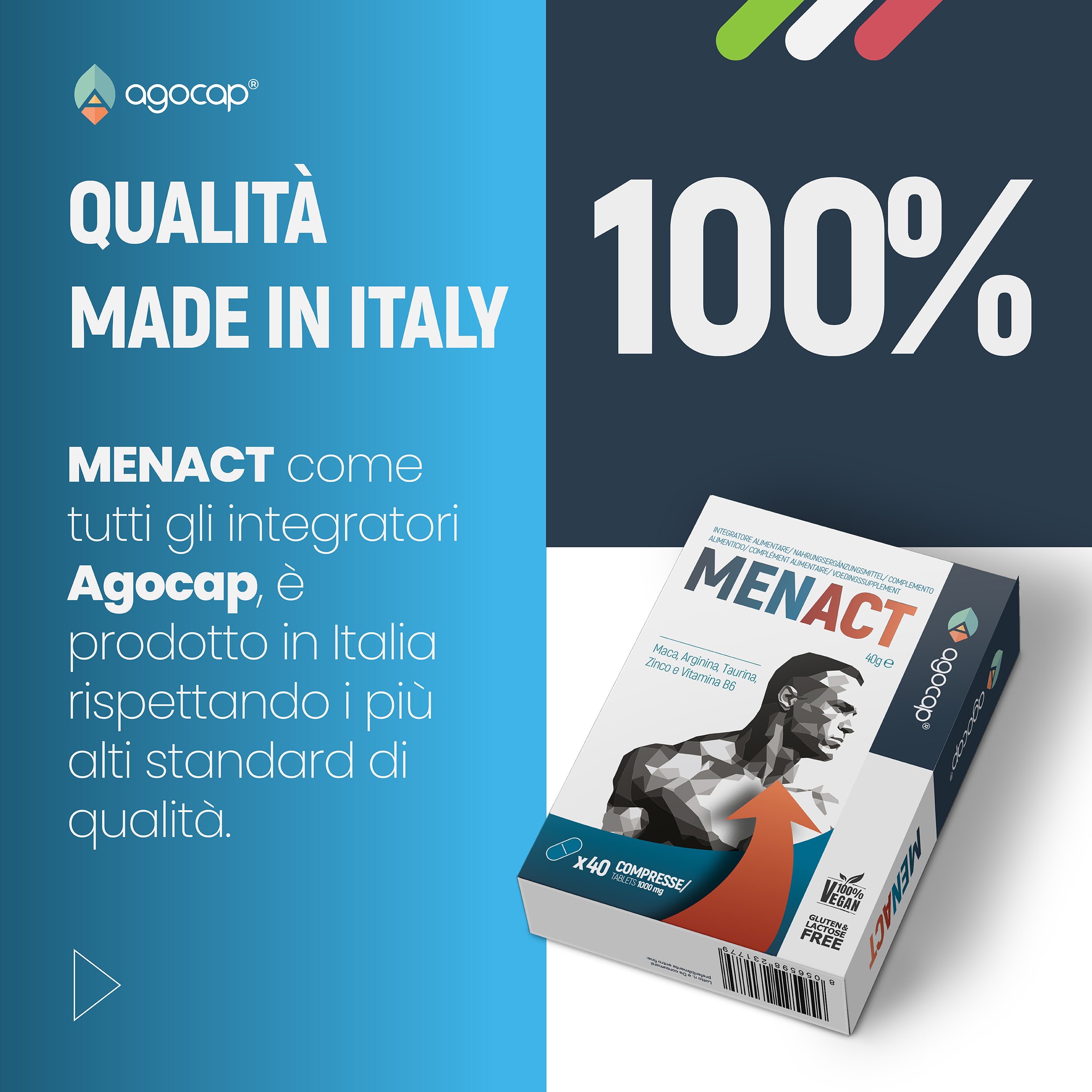 Agocap MENACT maca homme complément 40 gélules énergie