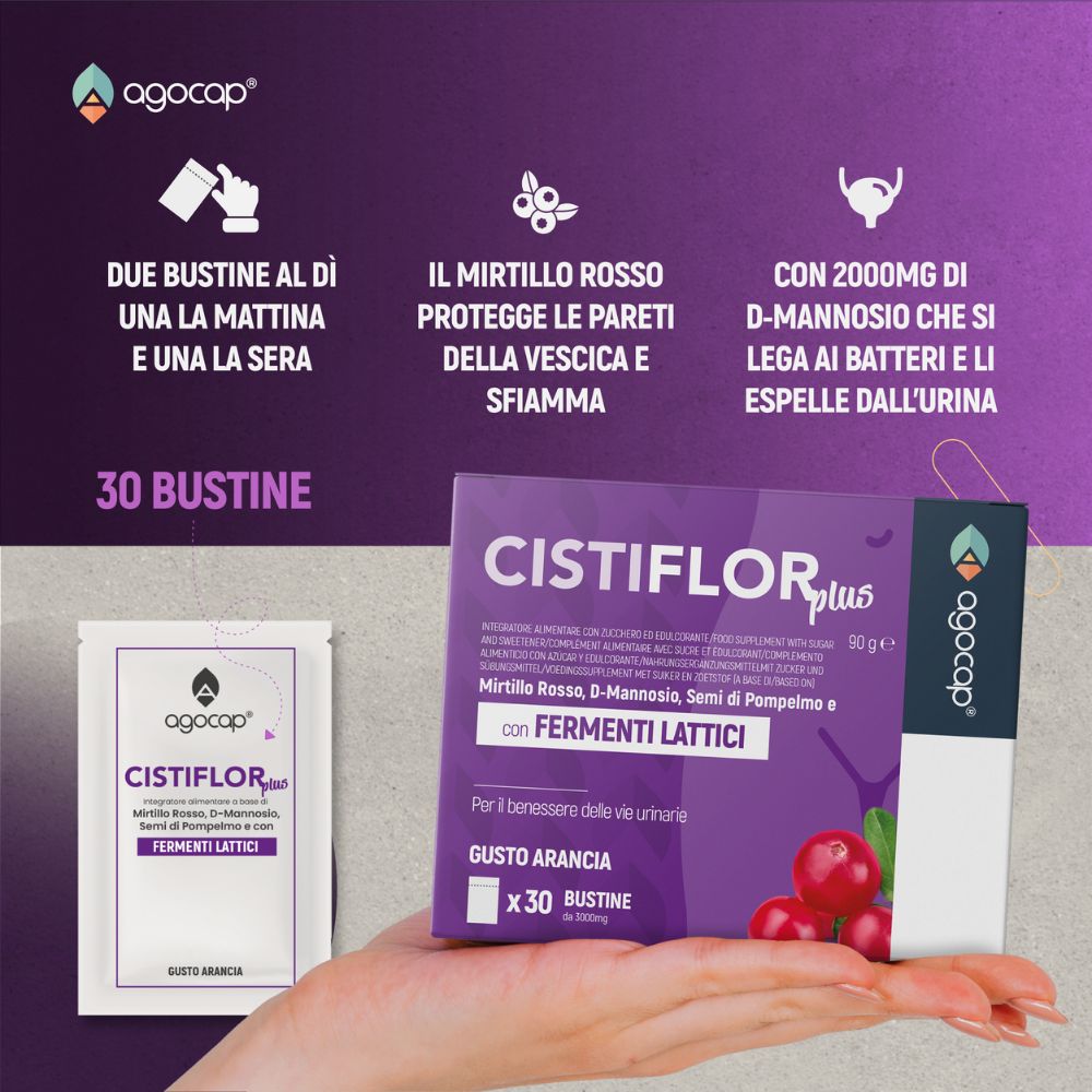 Agocap Benessere Urinario Cistiflor Plus gélules D-Mannose 60