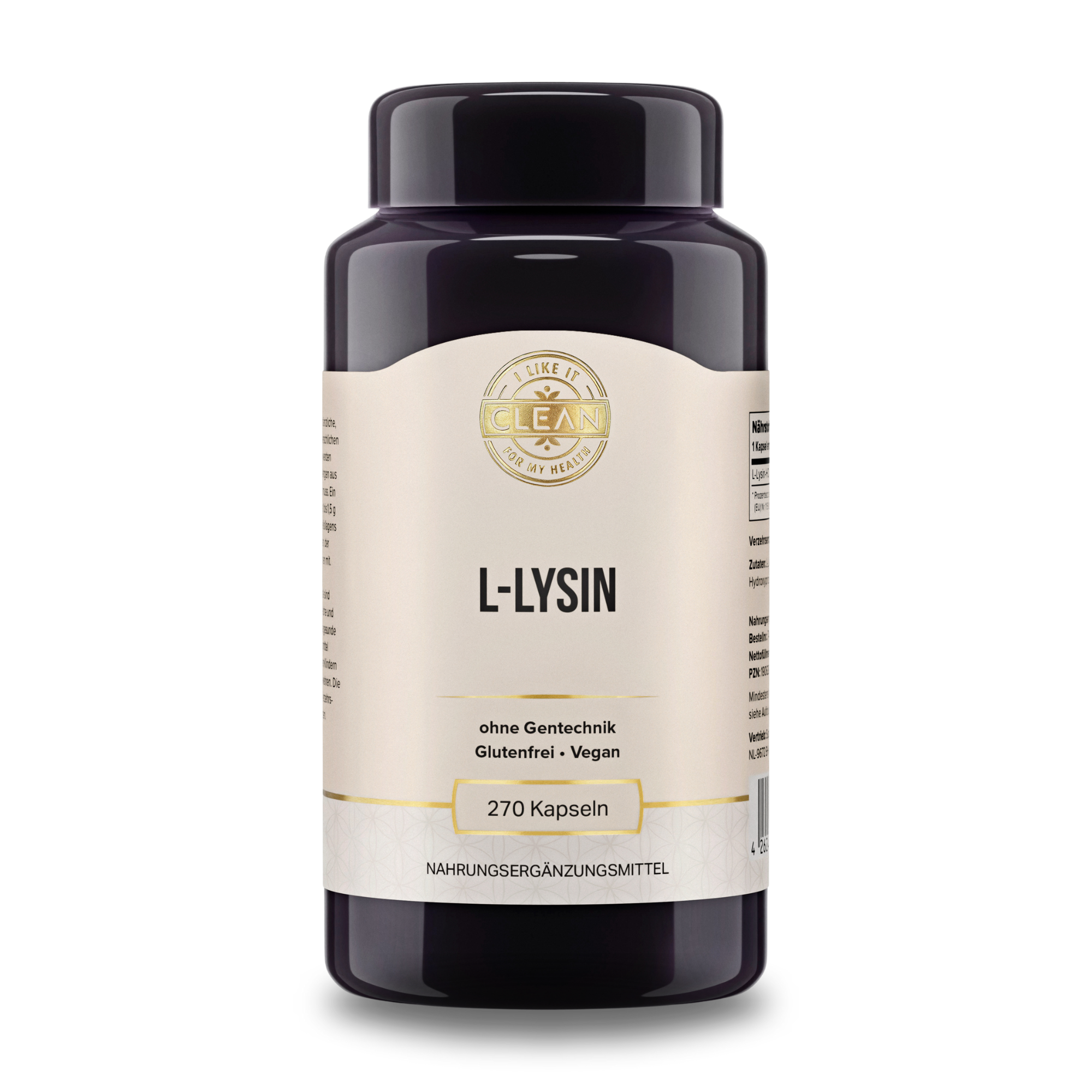 i like it clean L-Lysin L-lysine gélules 270 vegan 500 mg