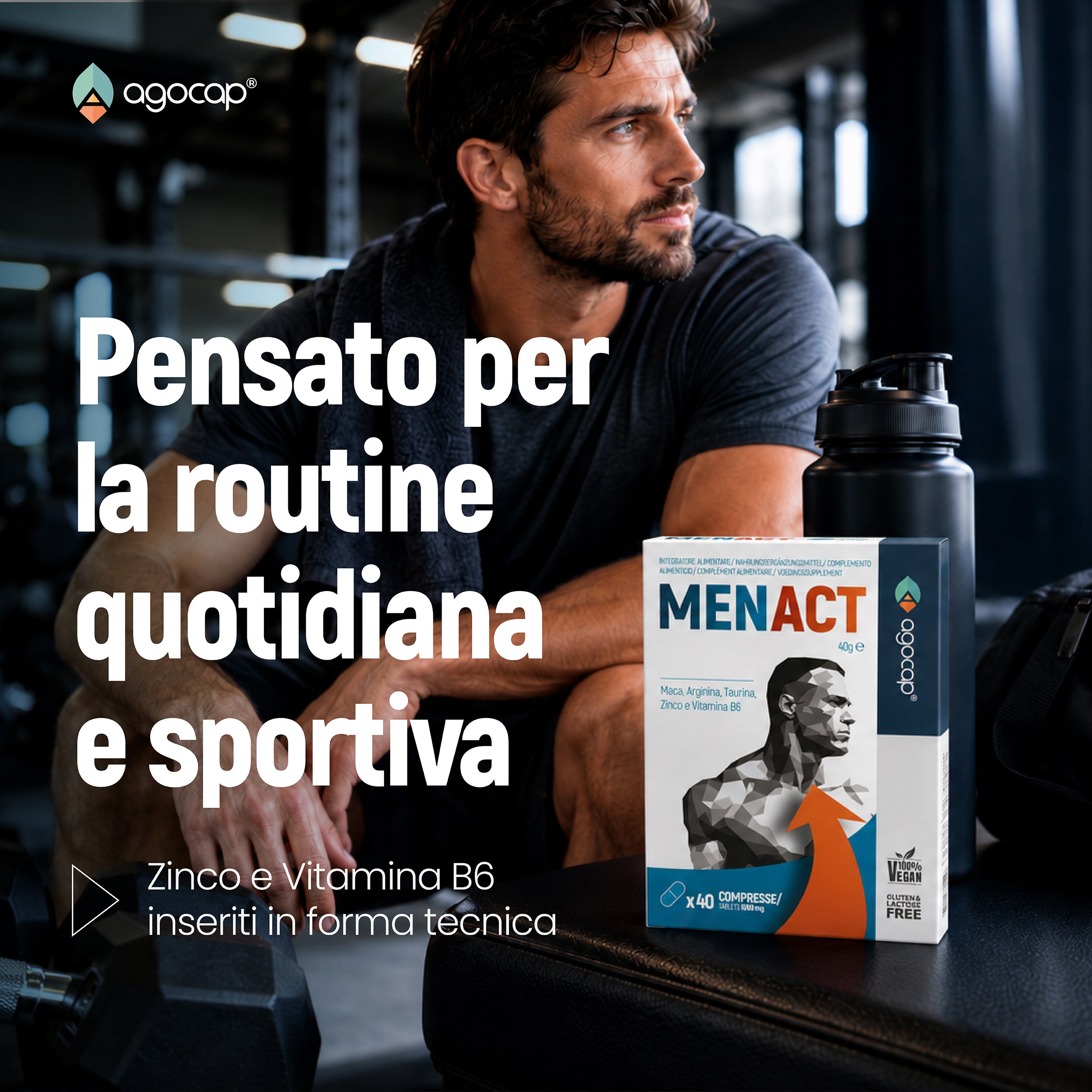 Agocap MENACT maca homme complément 40 gélules énergie