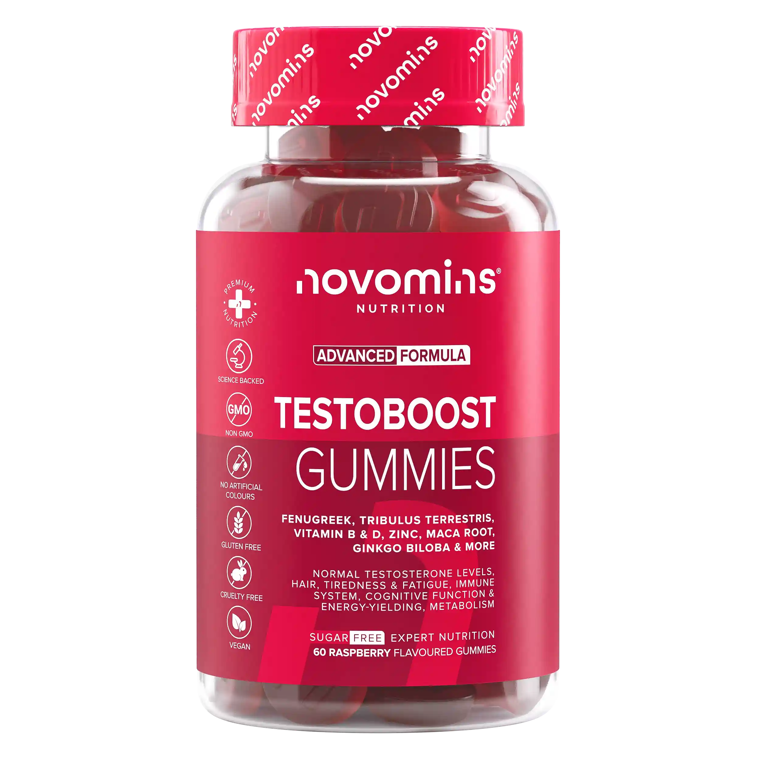 Novomins Libido TestoBoost Gummies maca zinc homme