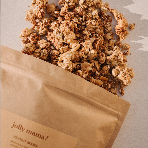 Jolly Mama Peanut Mama granola cacahuète 1 produit magnésium