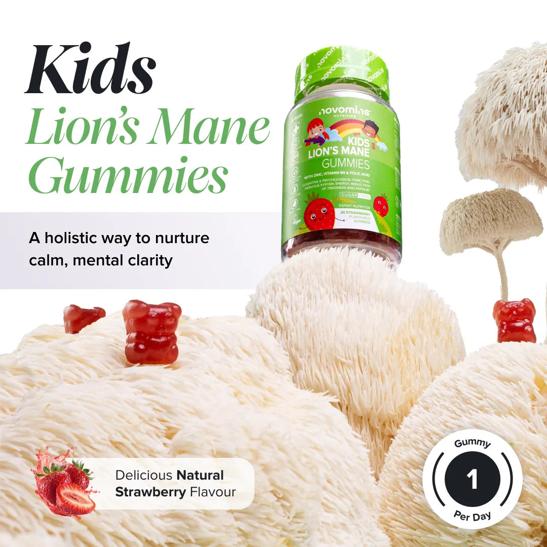 Novomins Lion Gummies Crinière Lion Enfants Mémoire