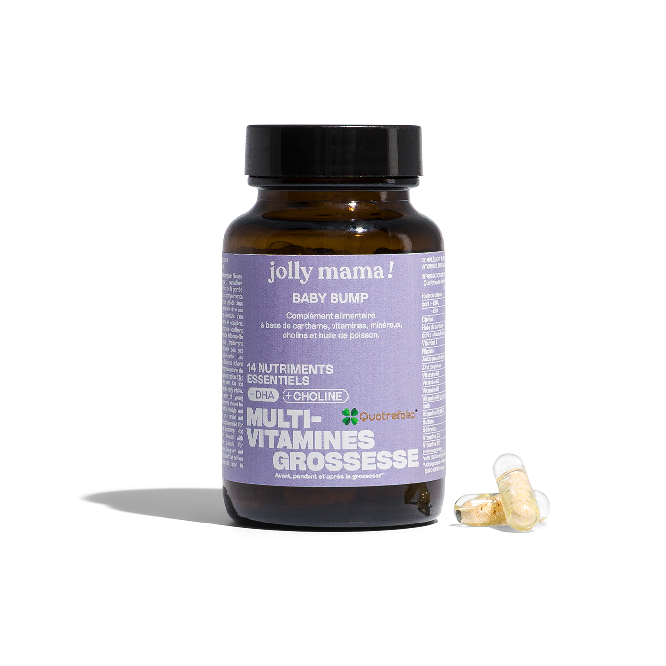 Jolly Mama Baby Bump compléments alimentaires DHA 1 mois