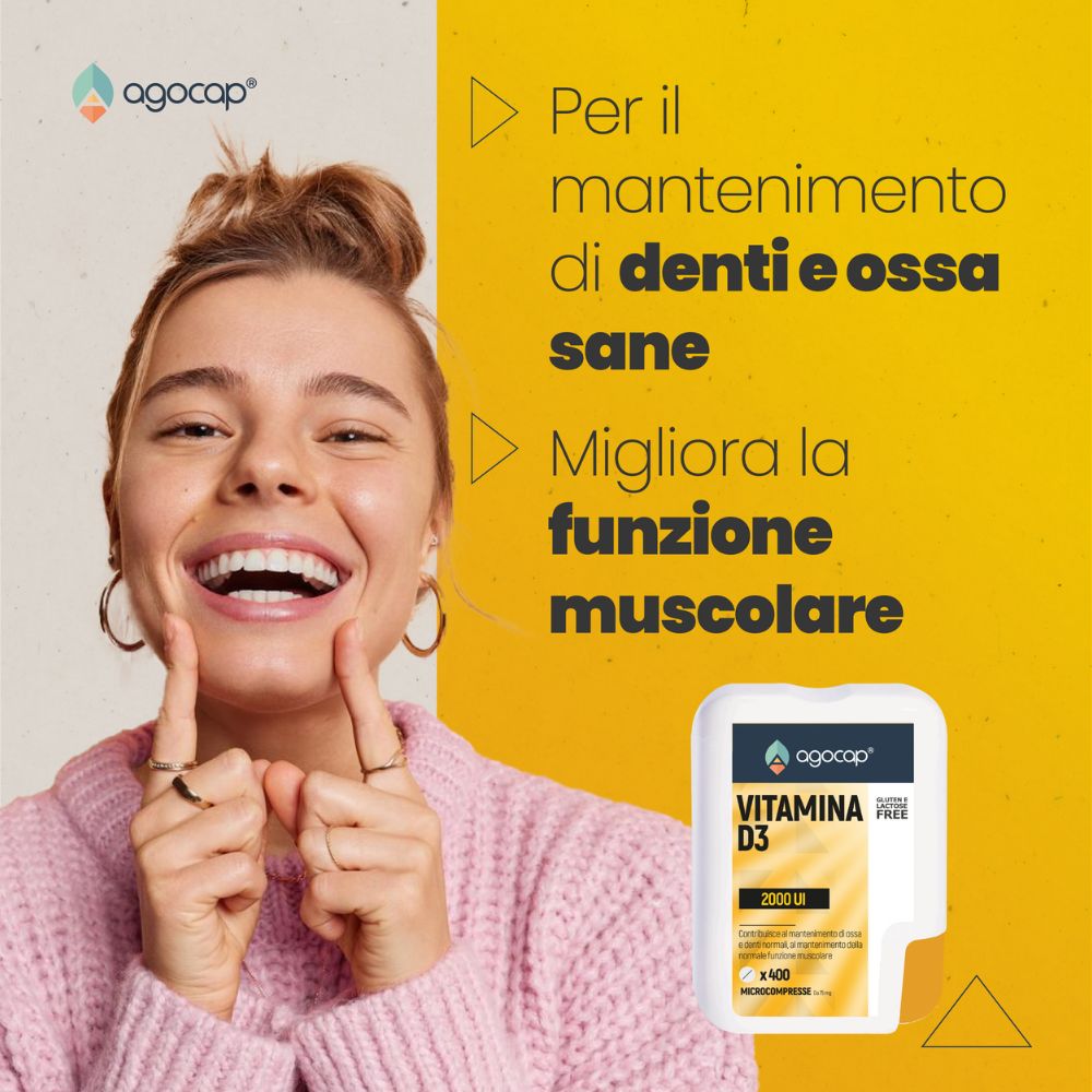 Agocap Vitamine e Minerali Vitamine D3 2000 UI micro-comprimés 400