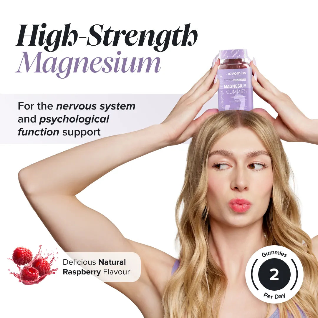 Novomins Énergie Gummies Magnésium 1636 mg fatigue