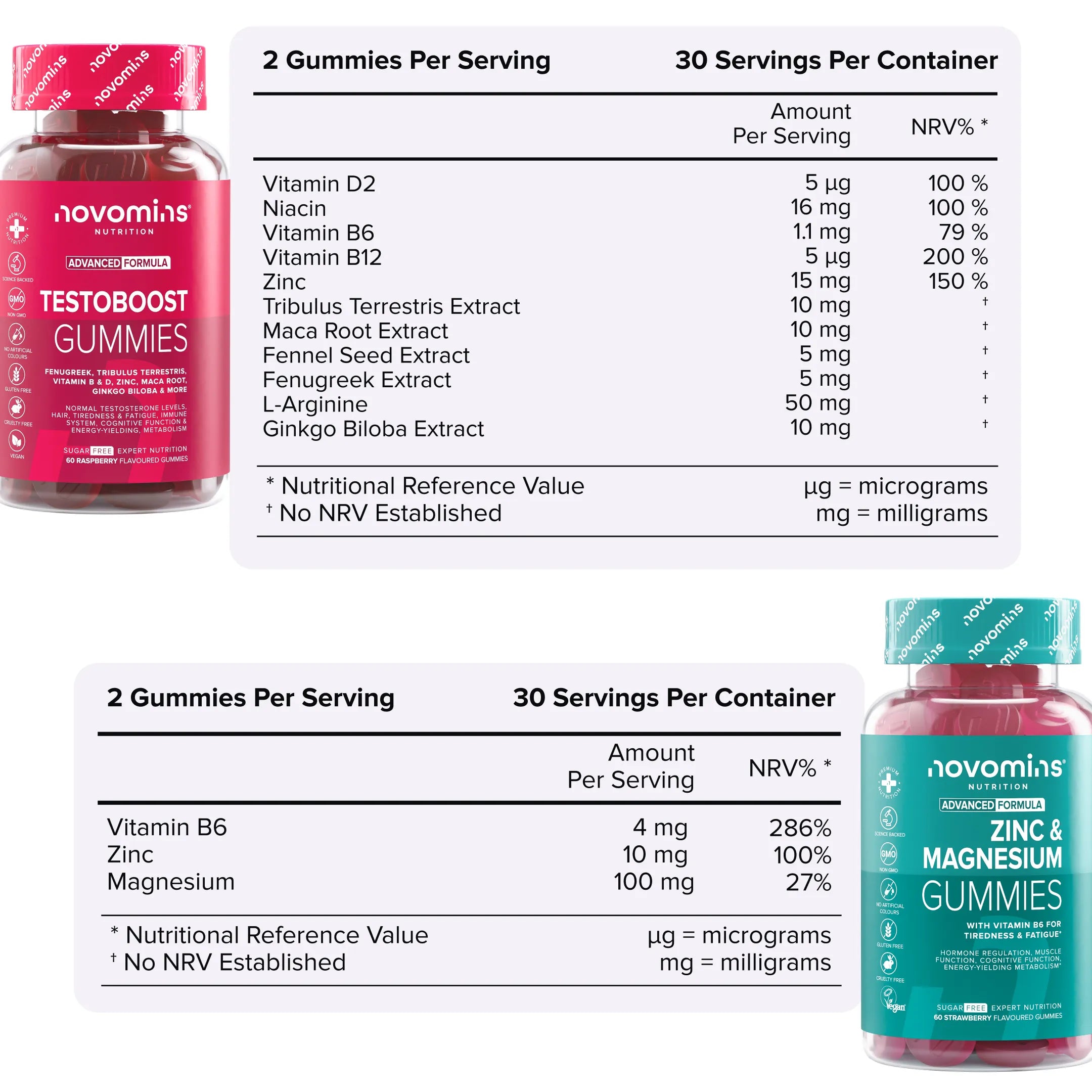 Novomins Muscle & Force Hommes Pack 4 Gummies