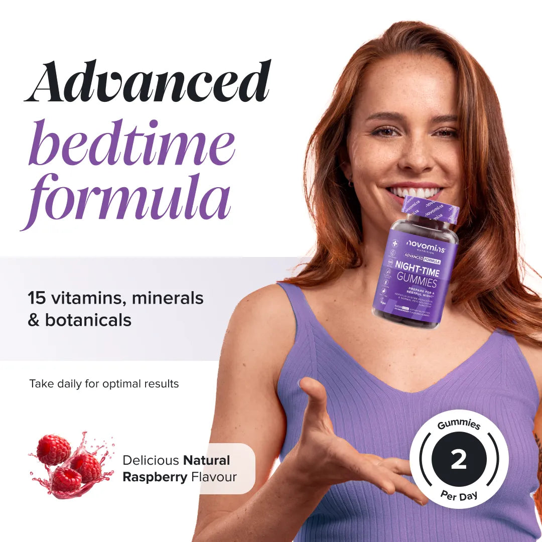Novomins Sommeil Gummies Sommeil nuit framboise sans sucre