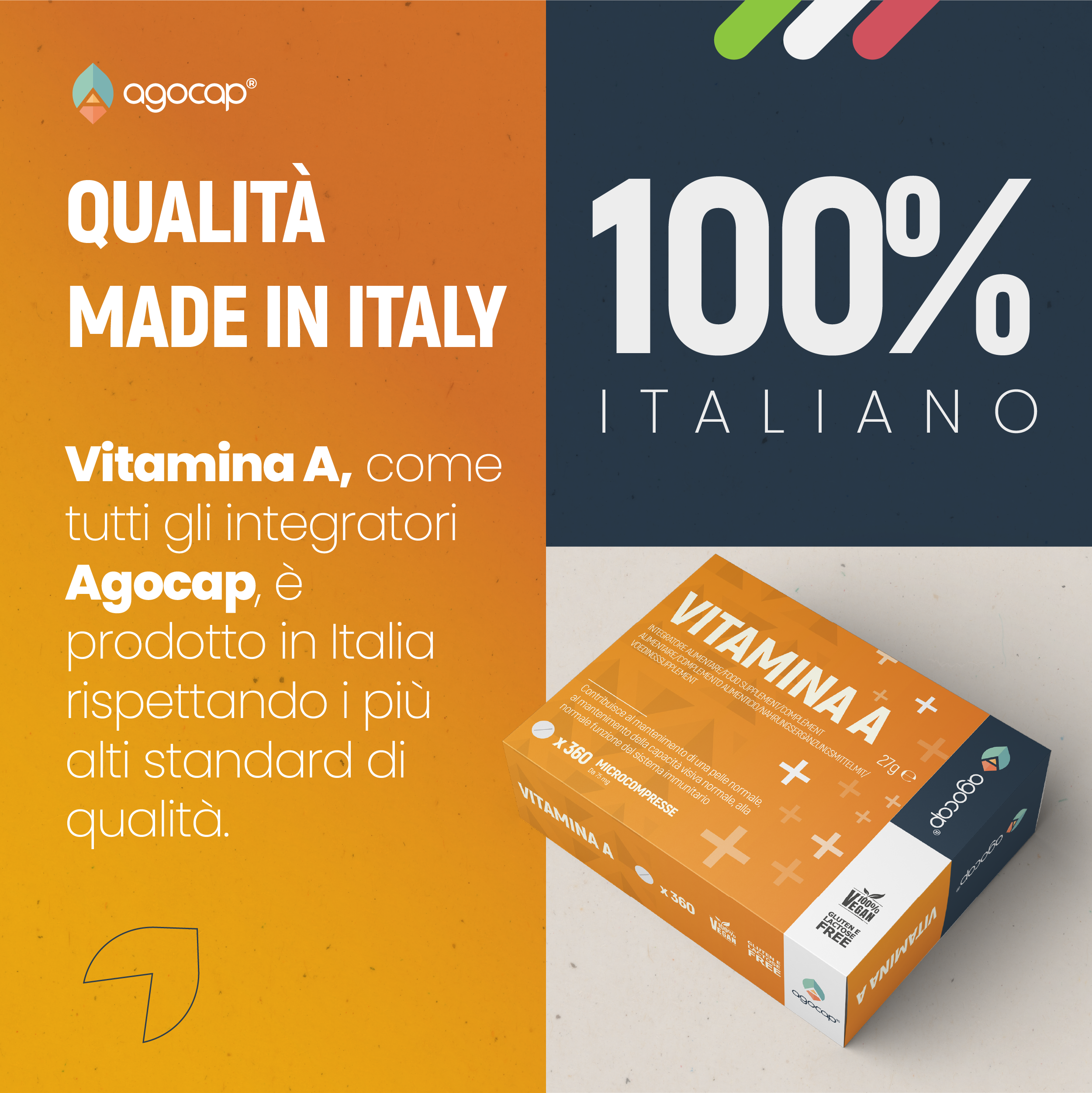 Agocap Vitamine e Minerali Vitamine A 1200 mcg comprimés 360