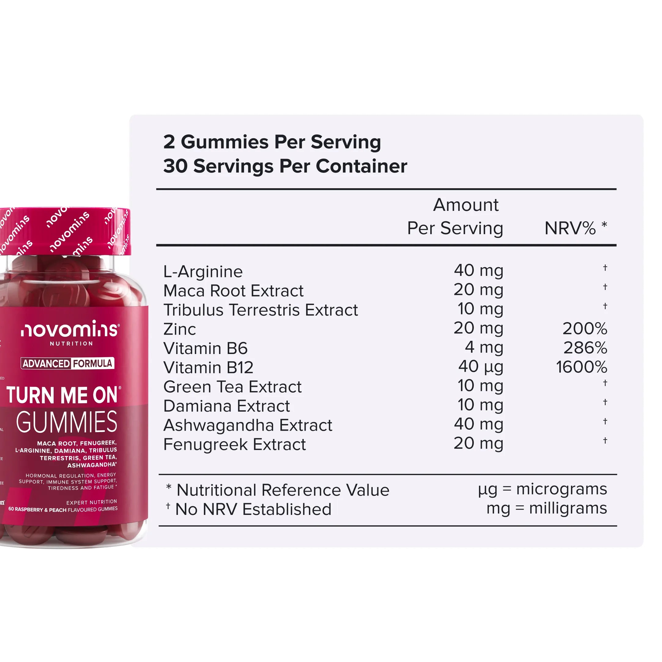 Novomins Pack Vitalité & Libido Homme Gummies Zinc