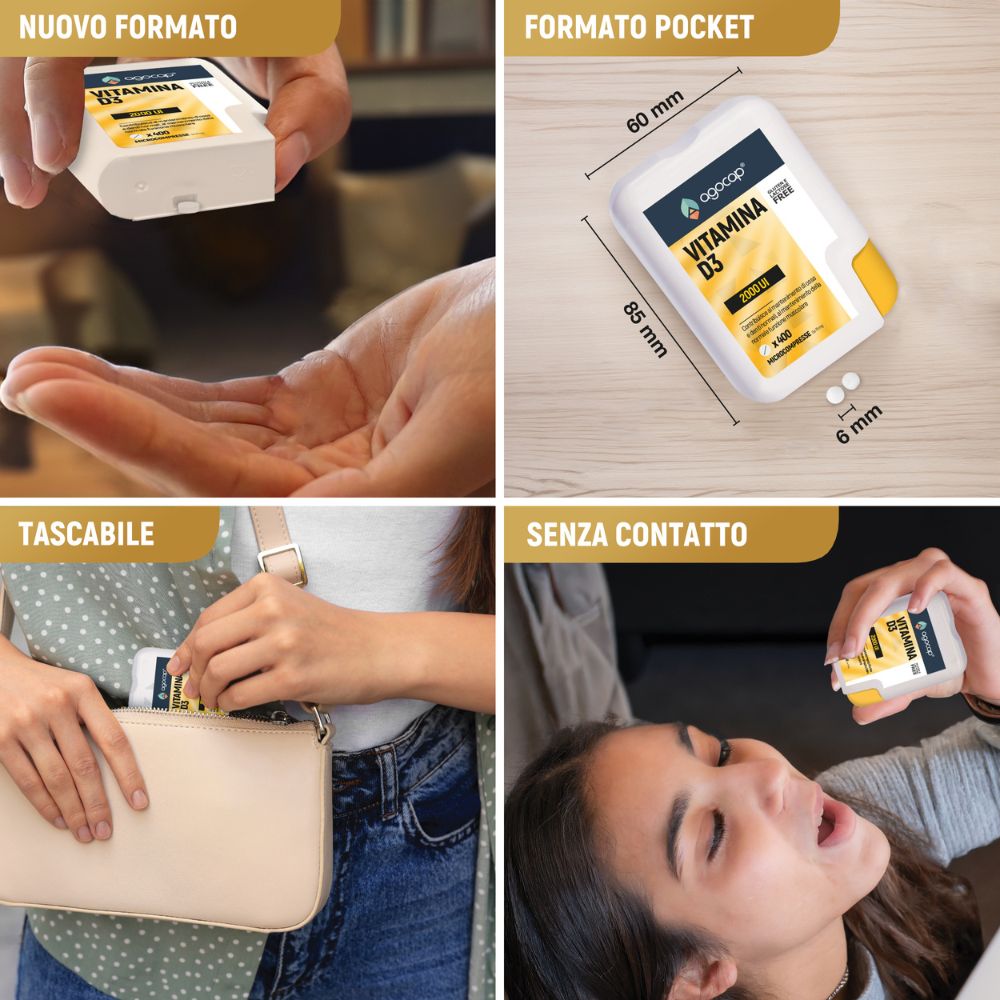 Agocap Vitamine e Minerali Vitamine D3 2000 UI micro-comprimés 400