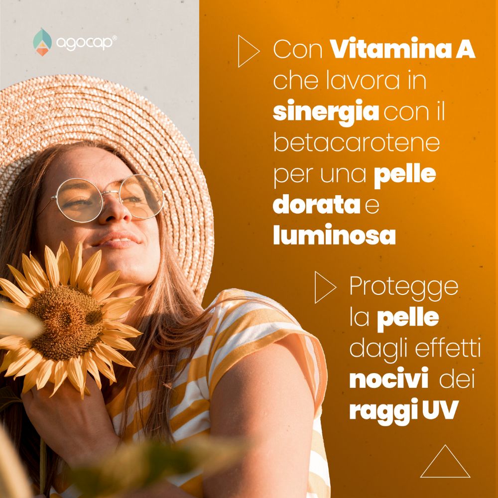 Agocap Vitamine Betacarotene complément bronzage mélanine