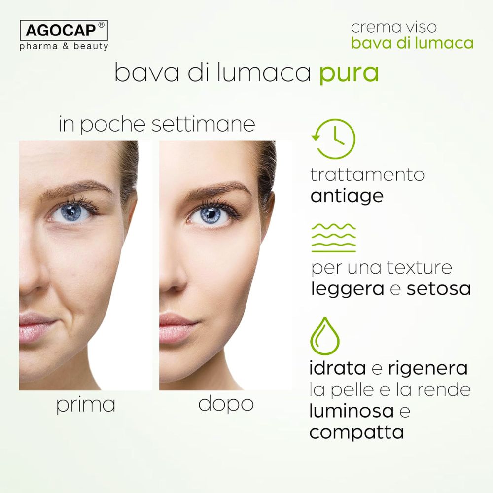 Agocap Skincare Bave Escargot crème visage 50 ml
