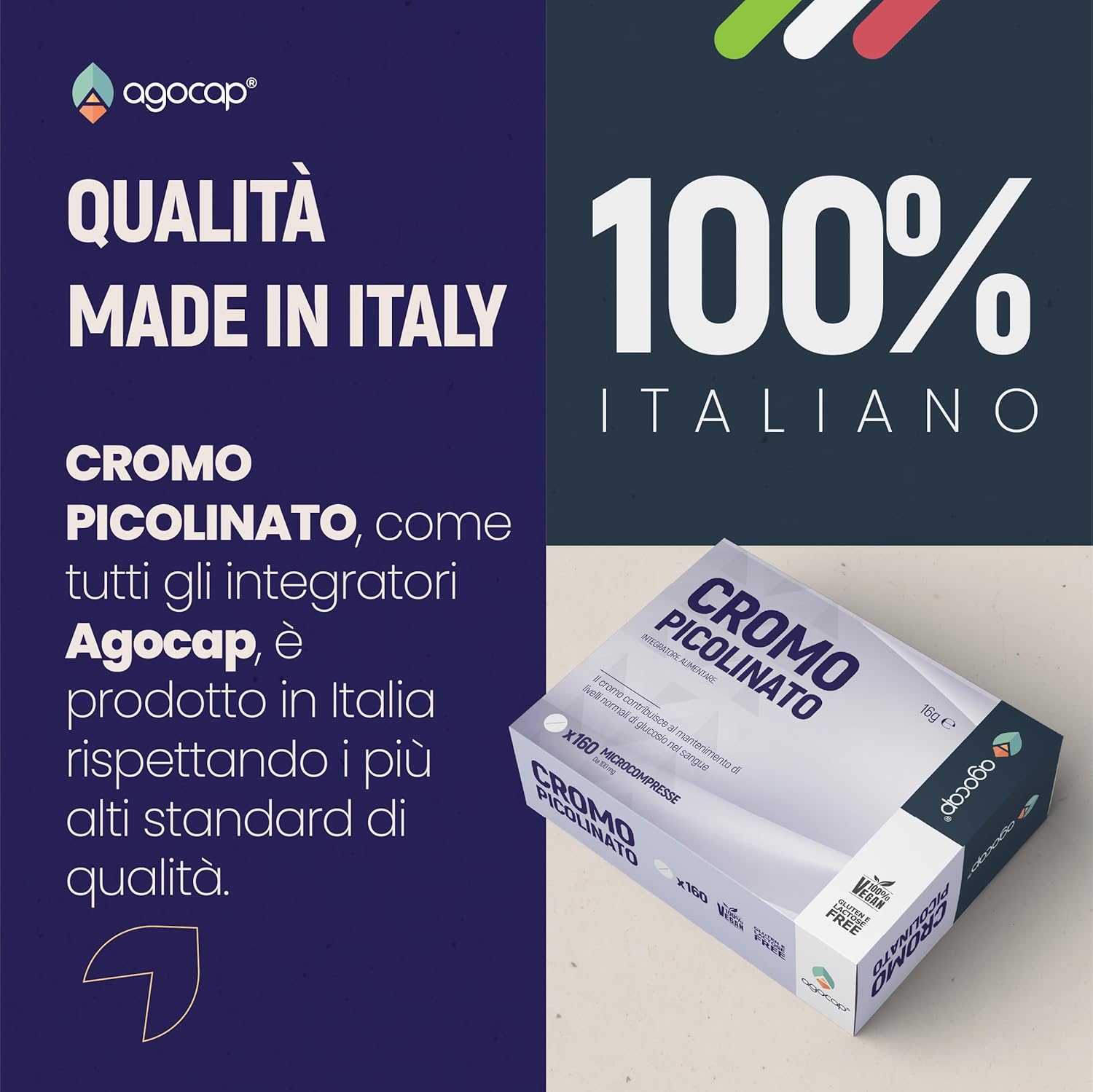 Agocap Vitamine e Minerali Chrome Picolinate gélules glycémie