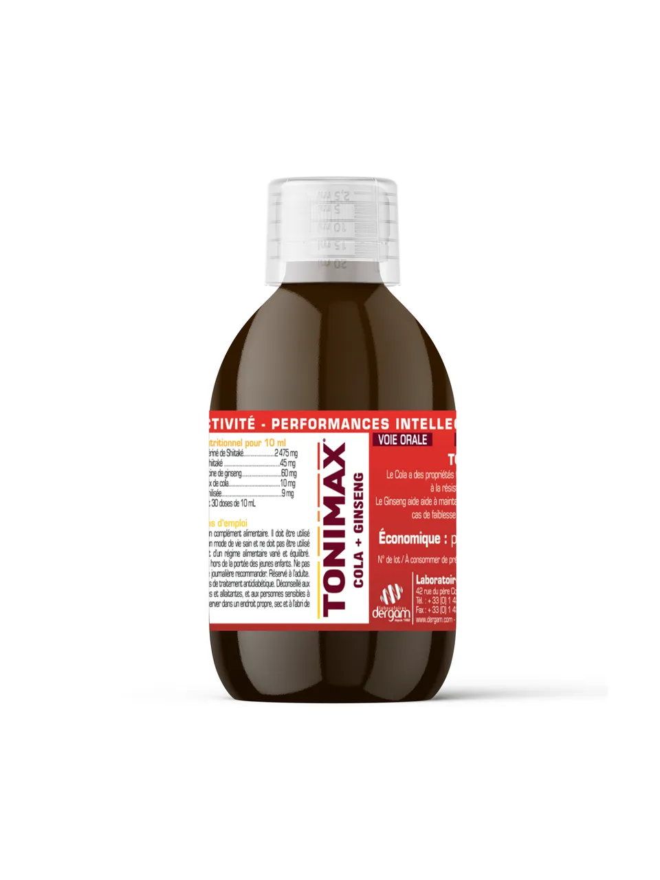 Dergam Tonimax complément alimentaire gélules tonus énergie