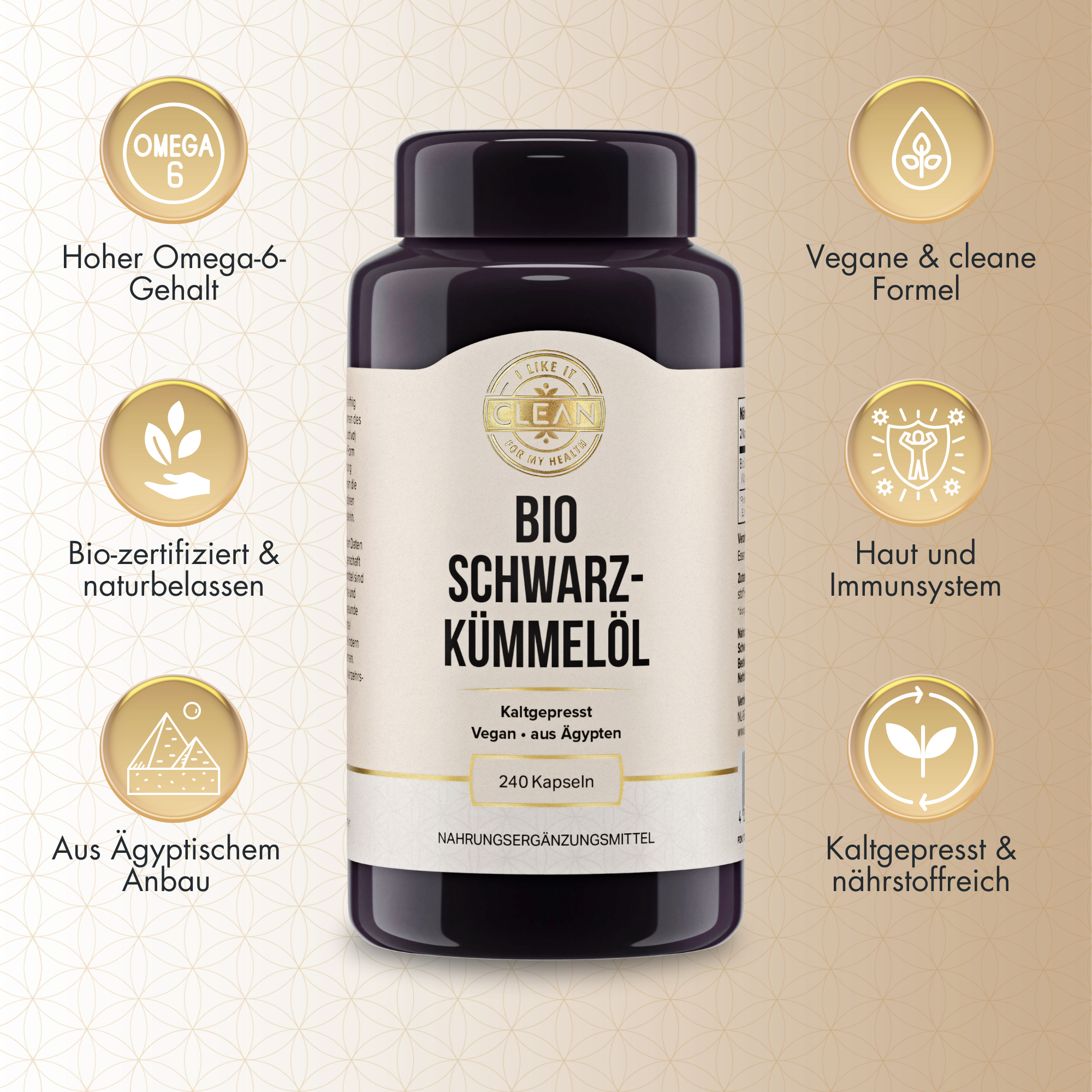 i like it clean Schwarzkümmel huile cumin noir gélules 240 vegan