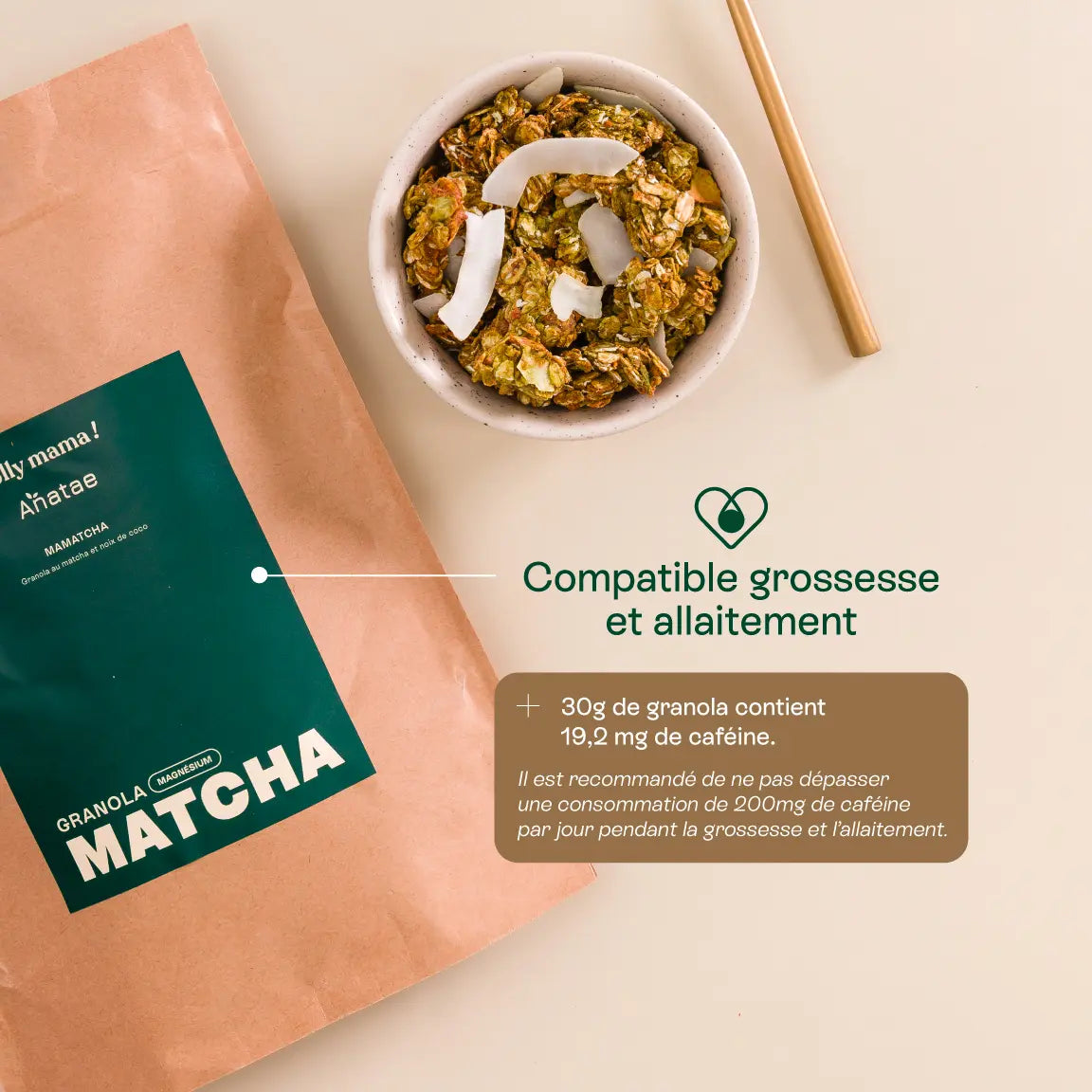 Jolly Mama Mamatcha Granola Matcha Coco Magnésium 1 Produit