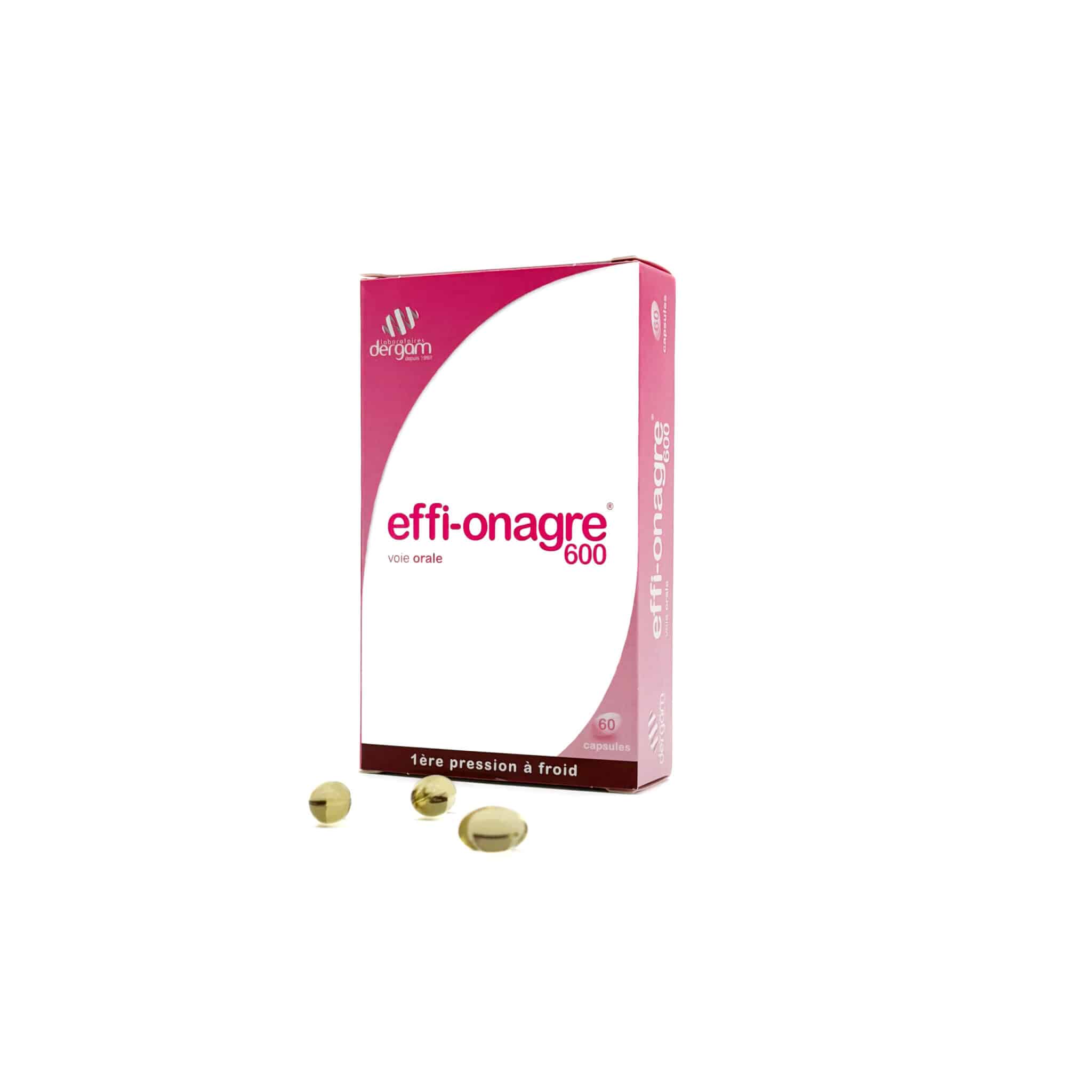 Dergam Effi-Onagre 600 complément huile onagre capsules femme