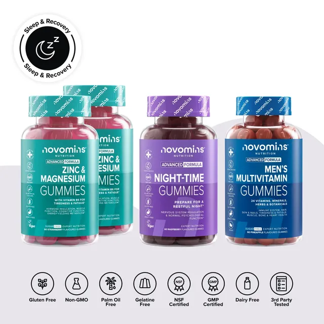 Novomins Sommeil & Récupération Hommes coffret 3 gummies