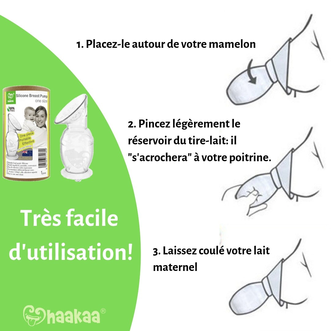 Jolly Mama Recueil-Lait Haakaa Tire-Lait Silicone 100 mL