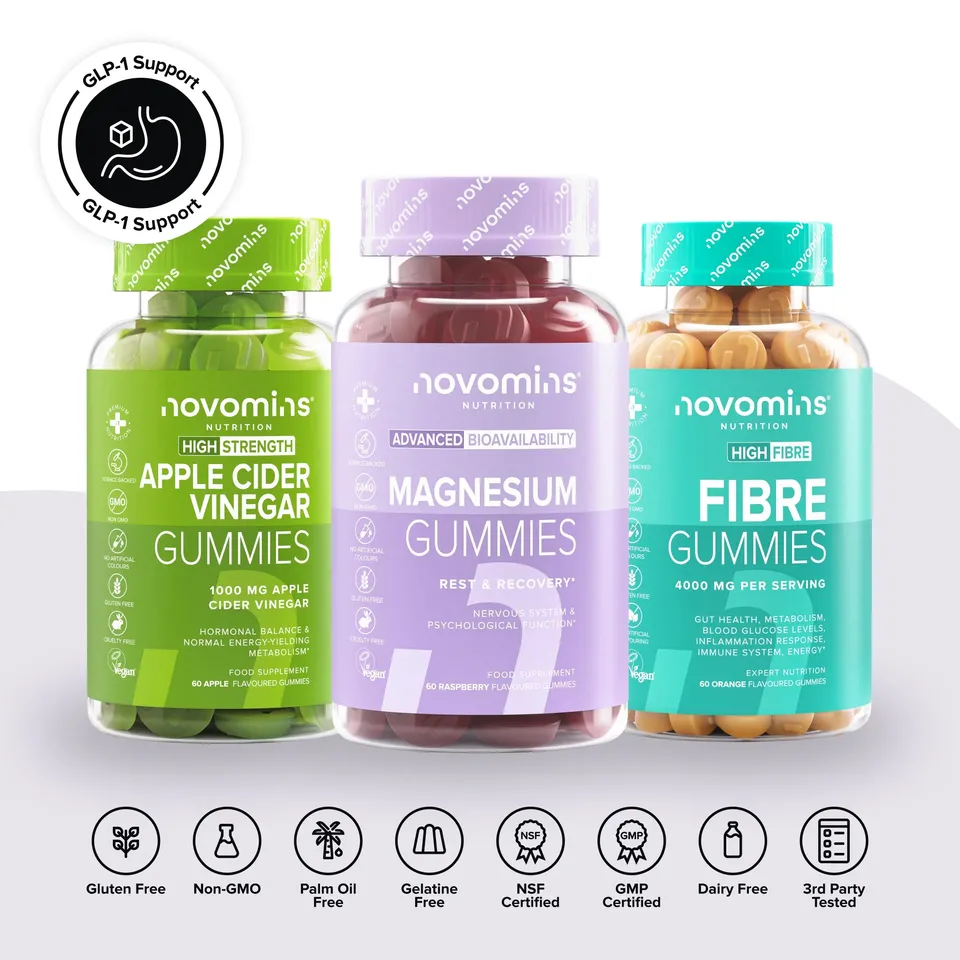 Novomins Pack GLP-1 Adultes gummies fibres digestion