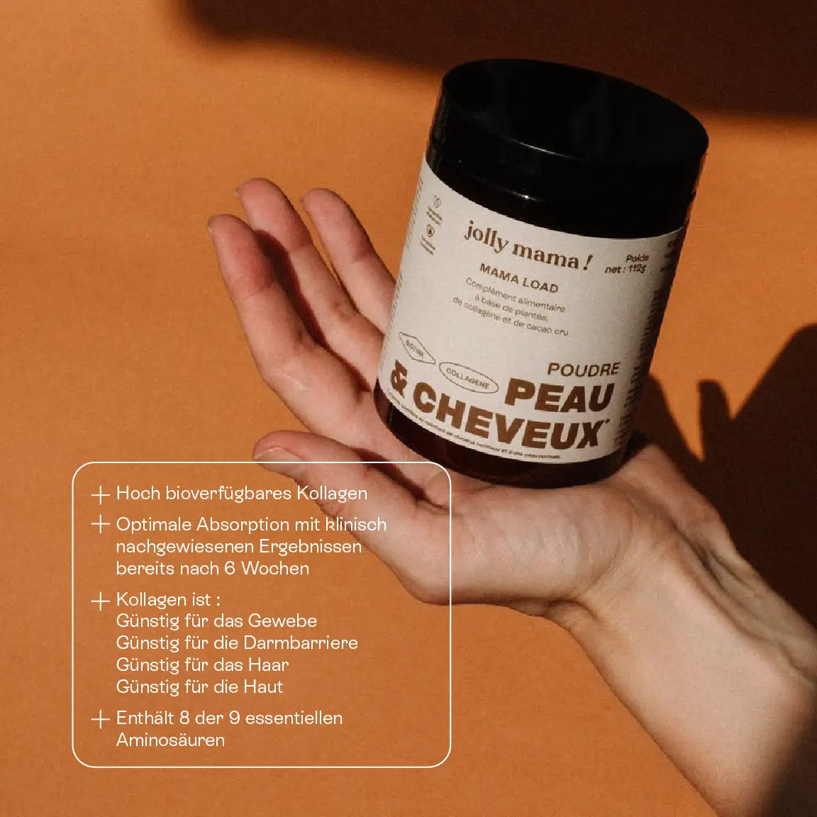 Jolly Mama Mamaload poudre collagène marin cacao 15 jours
