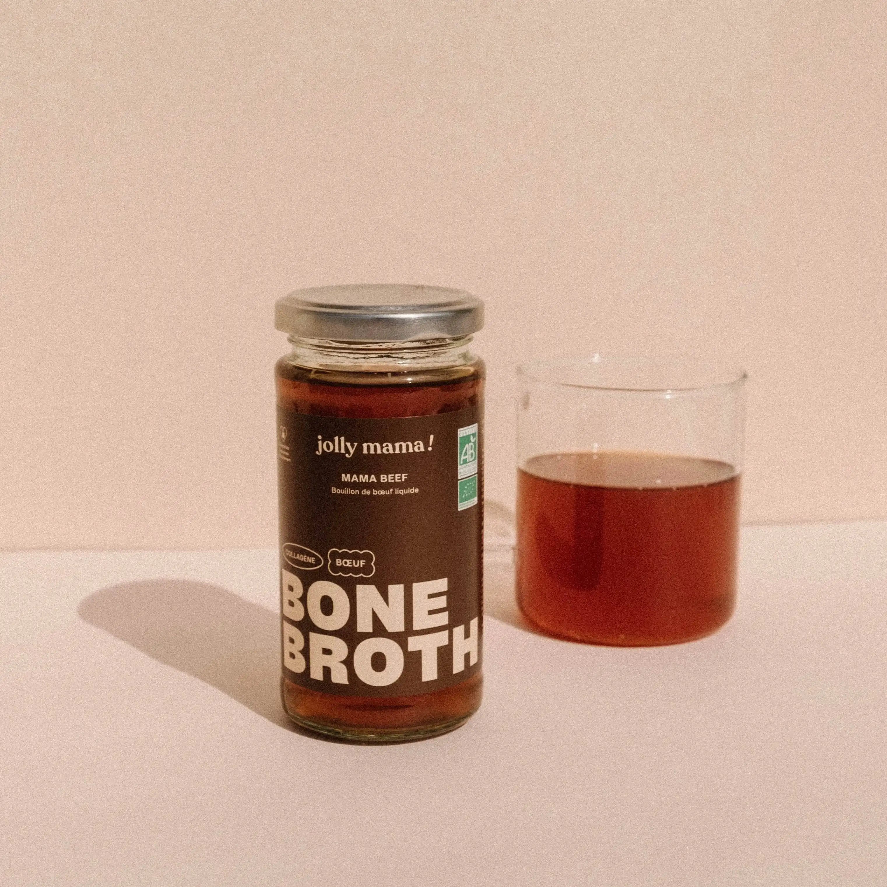 Jolly Mama Bouillons Mama beef bone broth 6 bouillons collagène