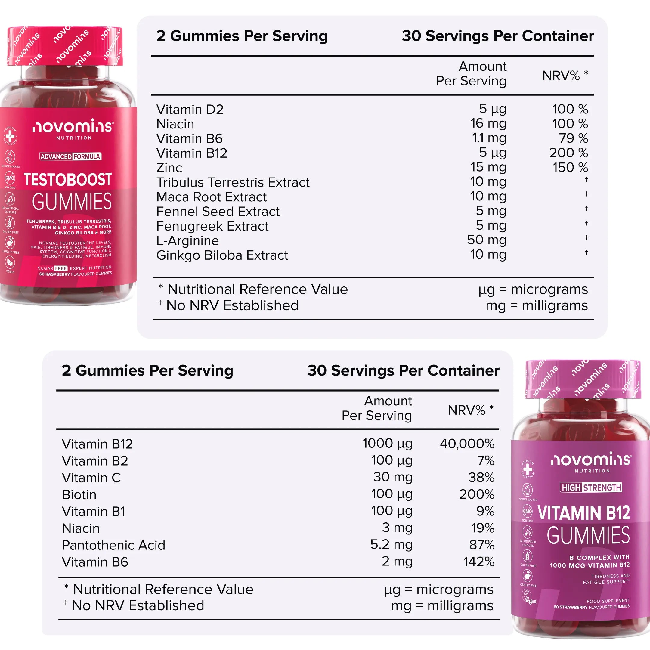 Novomins Pack Vitalité & Libido Homme Gummies Zinc