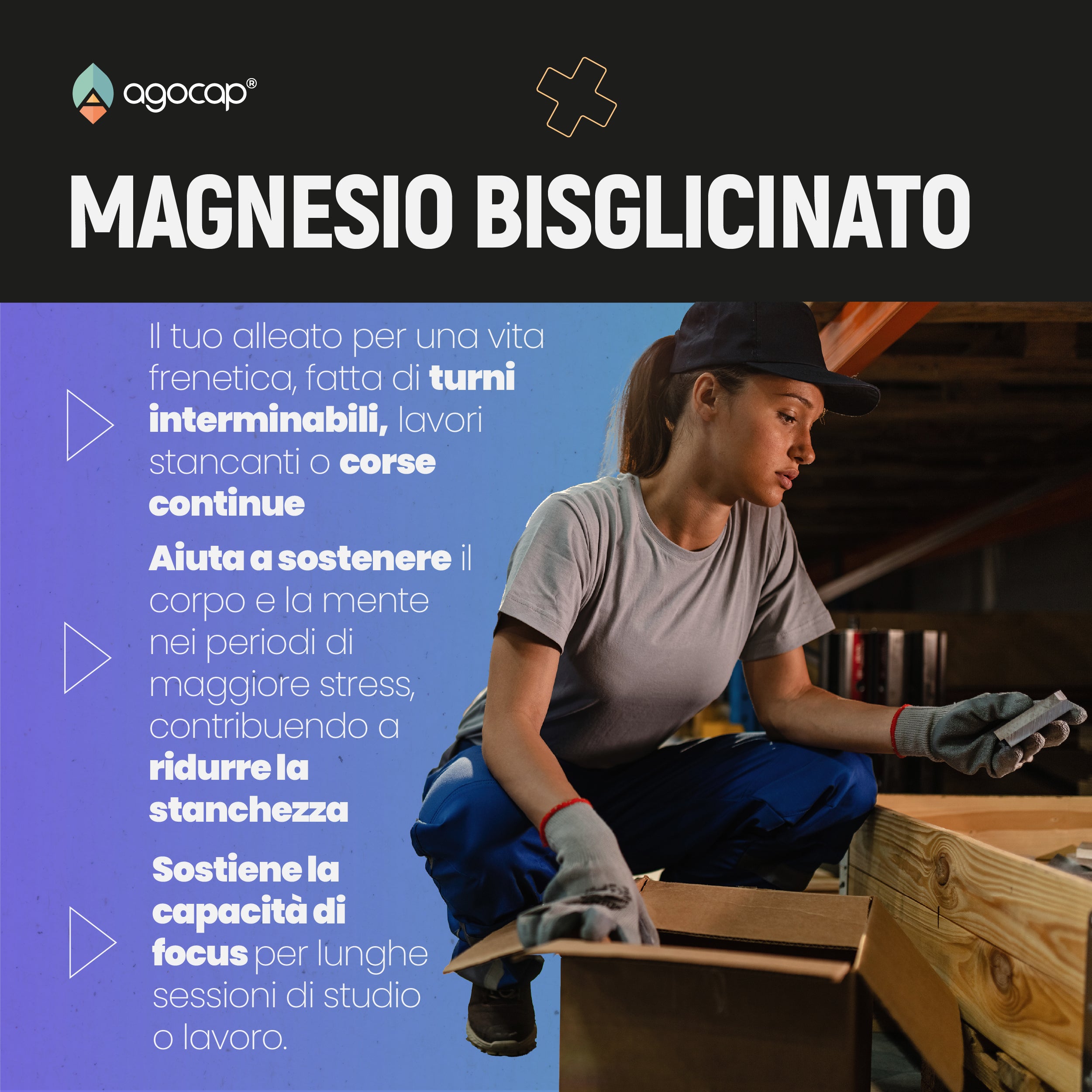Agocap Stress Stanchezza complément magnésium créatine stress