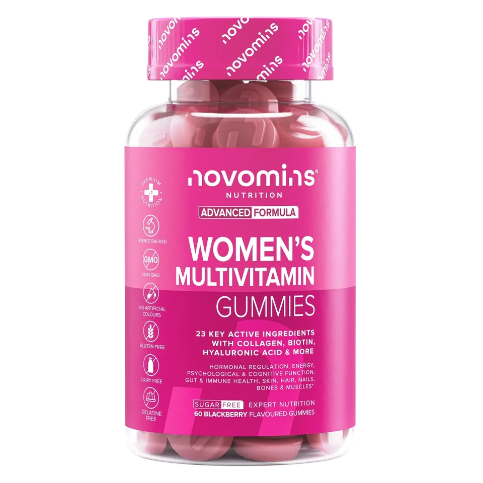 Novomins Multivitamines Gummies multivitaminés femmes collagène 23 actifs