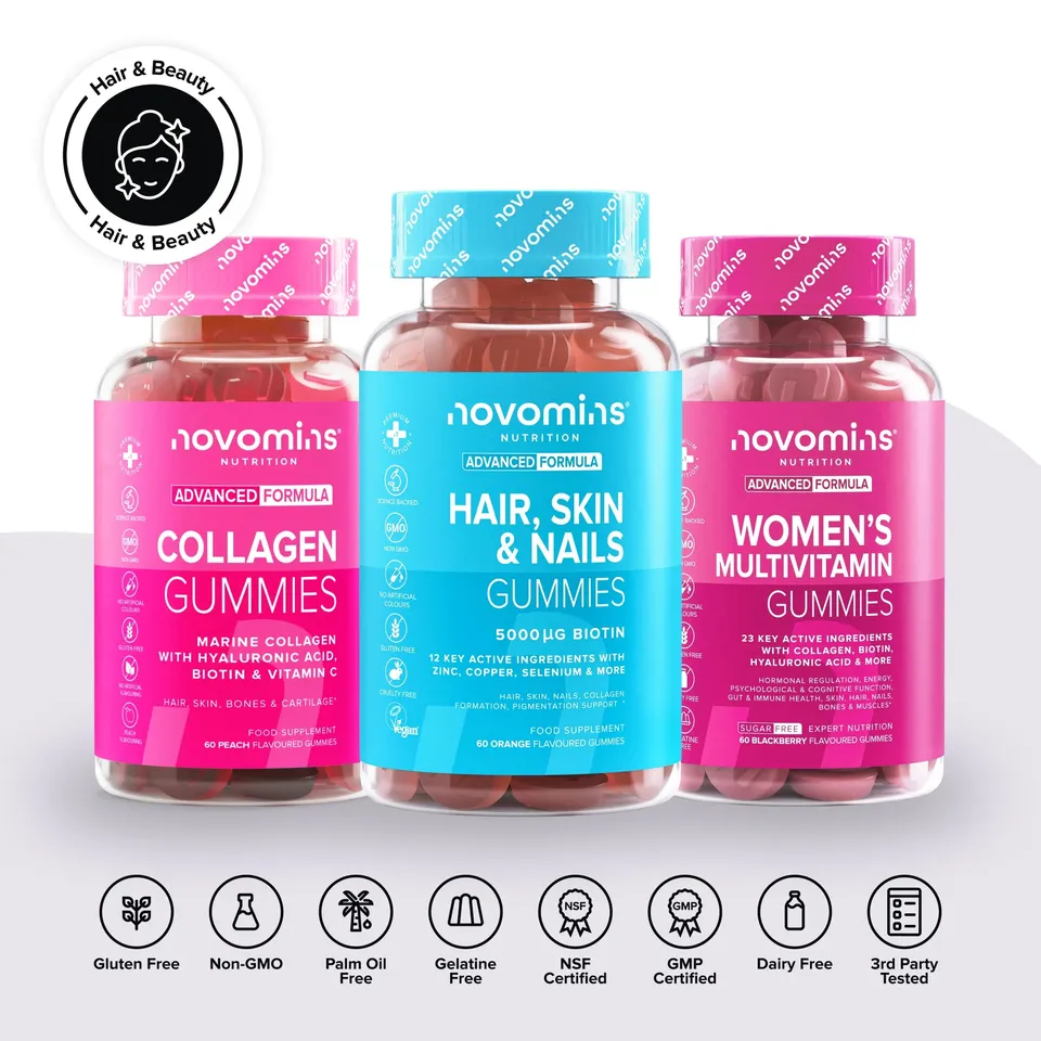 Novomins Coffrets Pack Cheveux & Beauté Femme collagène biotine