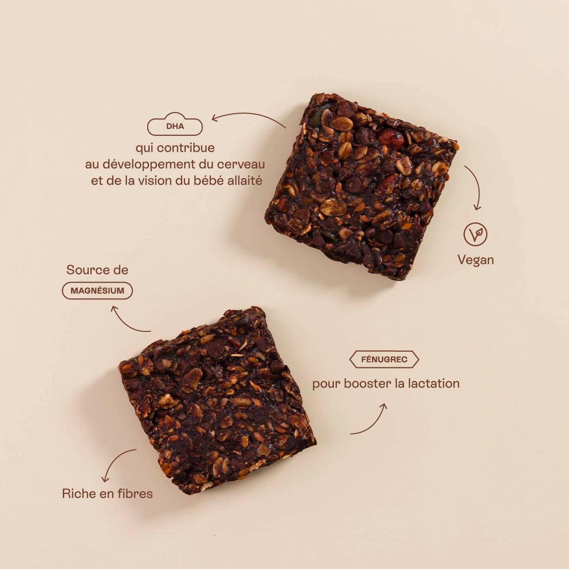 Jolly Mama Cho-chocolat snacks chocolat DHA fenugrec