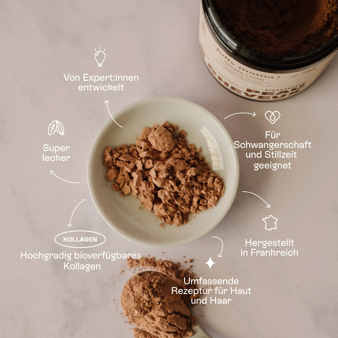 Jolly Mama Mamaload poudre collagène marin cacao 15 jours