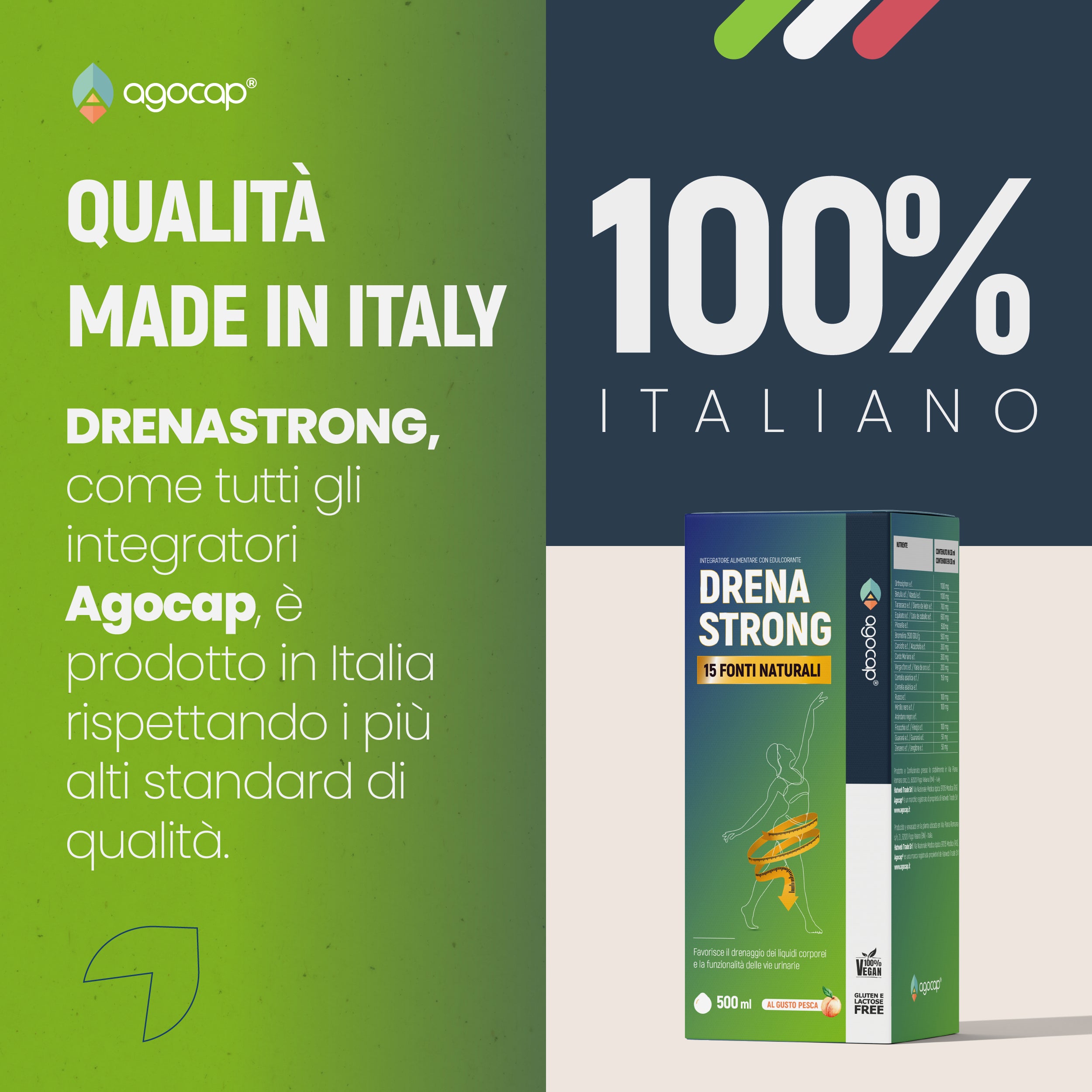 Agocap Drena Strong draineur liquide pêche 500 ml
