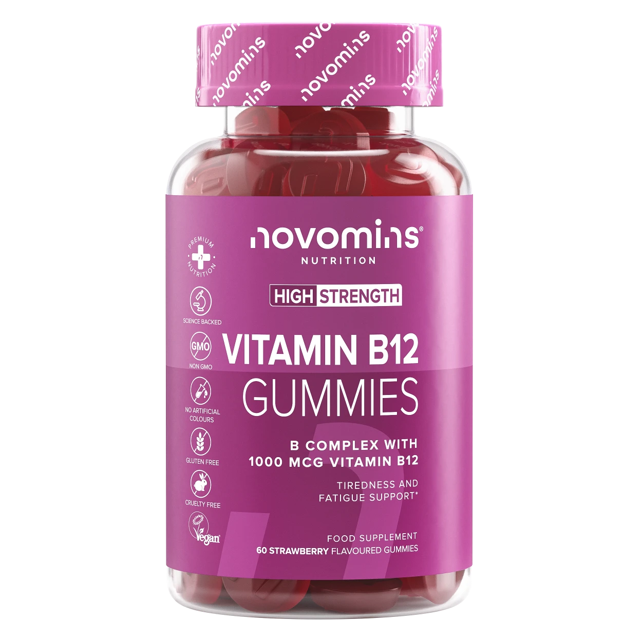 Novomins Immunité Gummies Vitamine B12 1000 mcg énergie