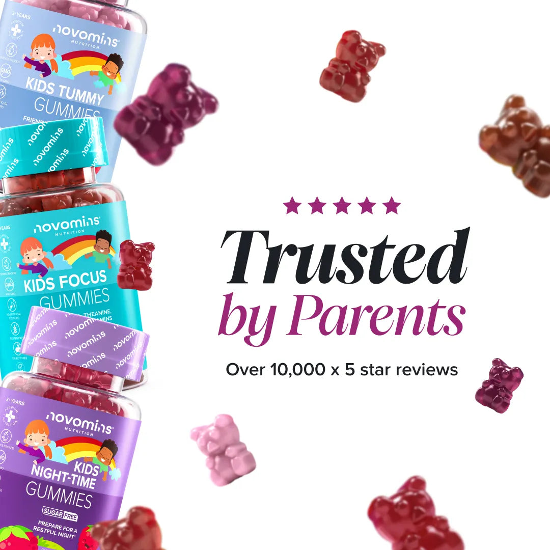 Novomins Complexe B Enfants gummies fraise 8 vitamines