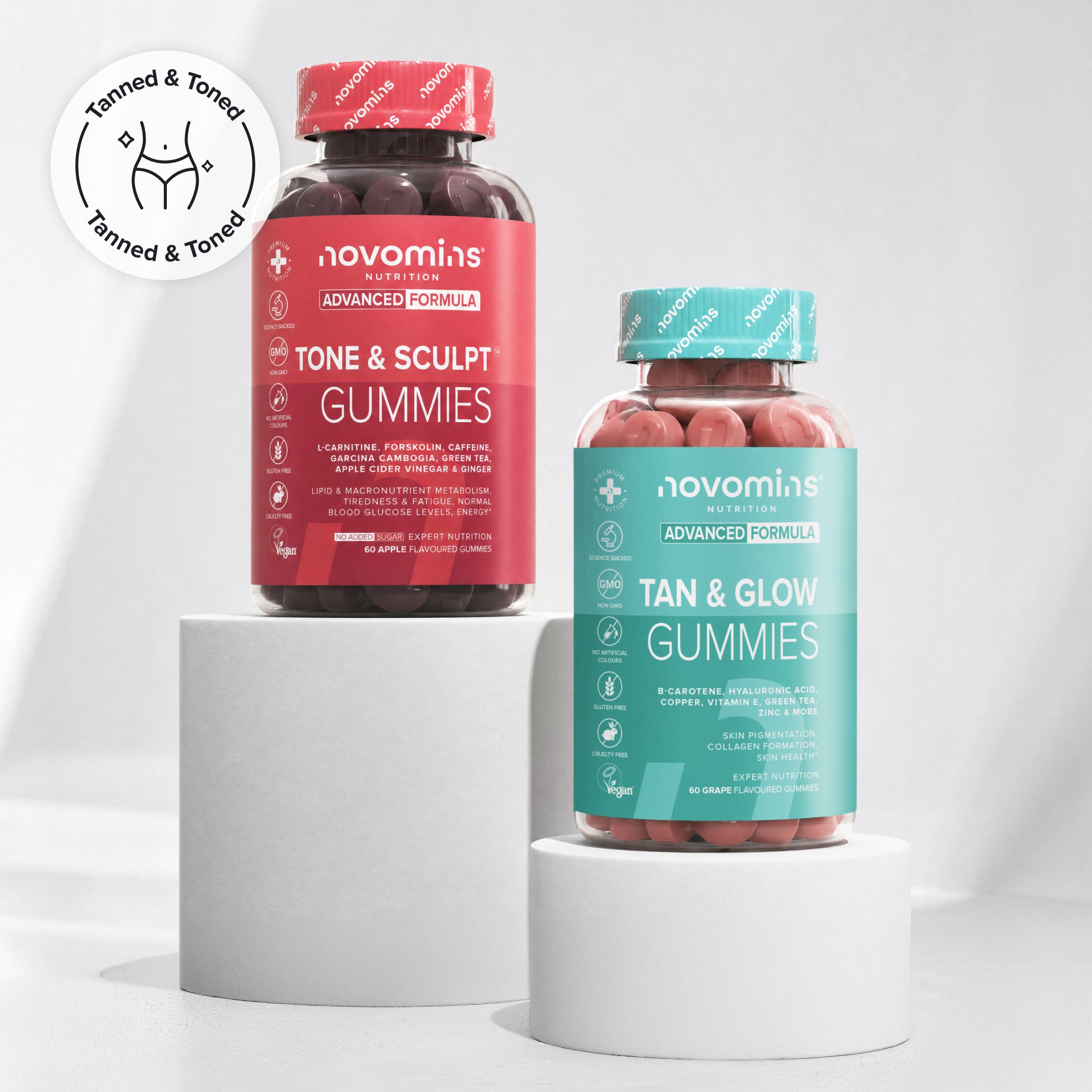 Novomins Tanned & Toned Bundle Gummies Été