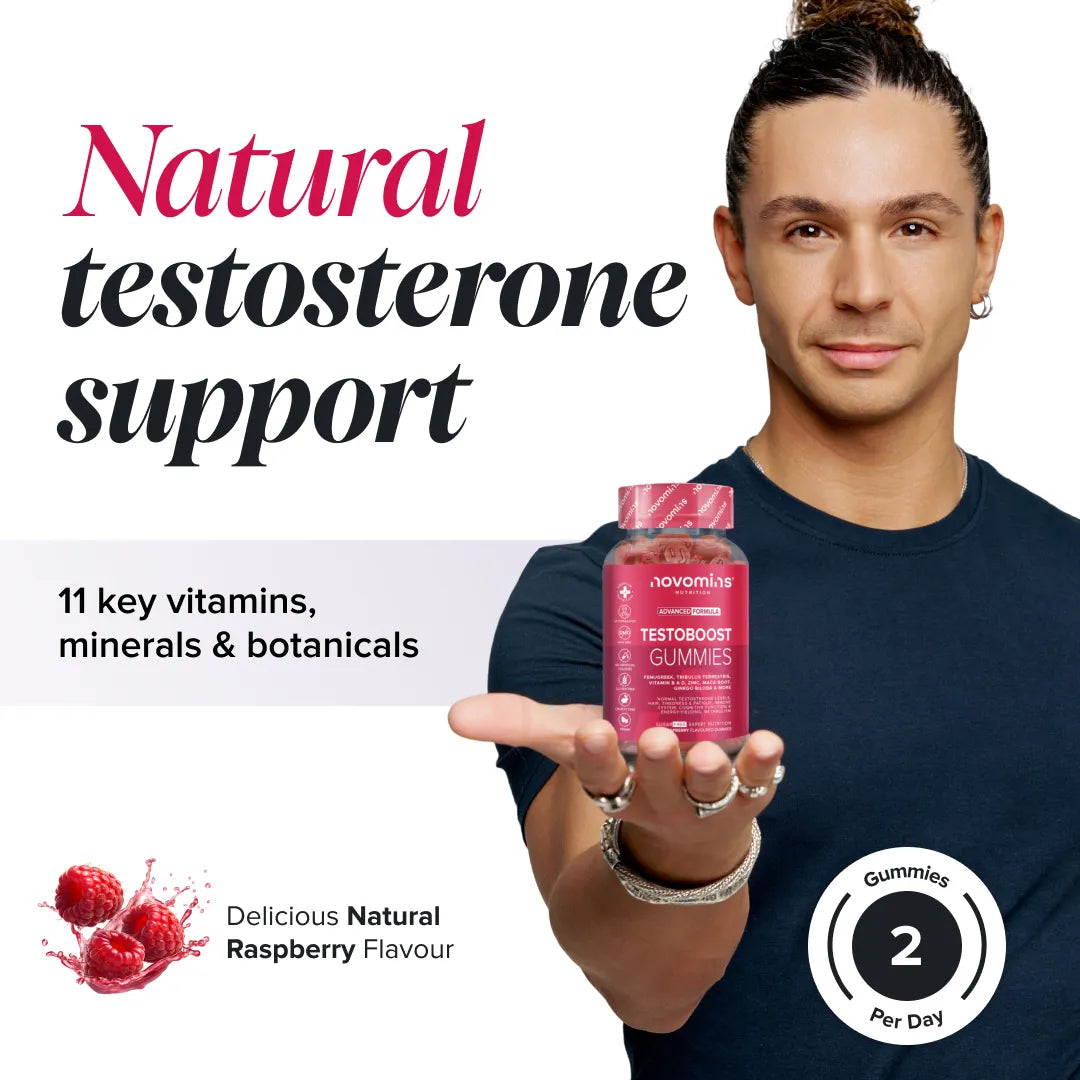 Novomins Libido TestoBoost Gummies maca zinc homme