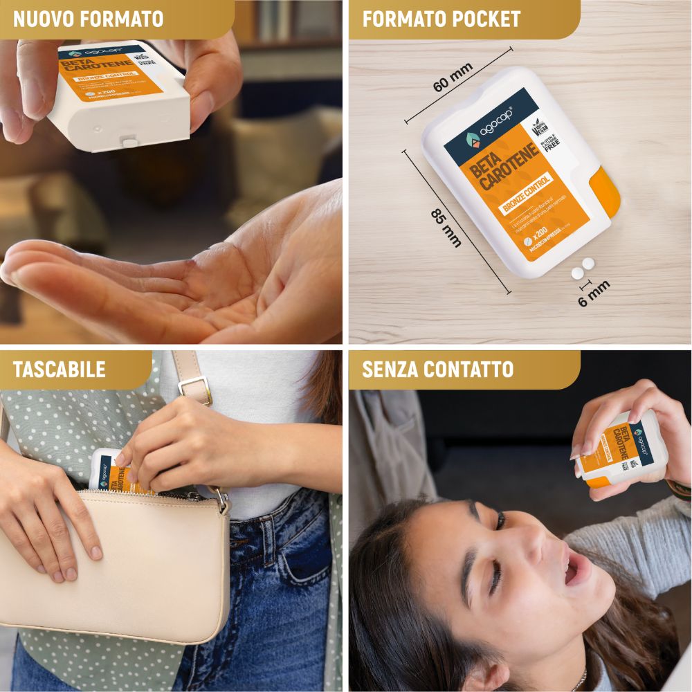 Agocap Vitamine Betacarotene complément bronzage mélanine