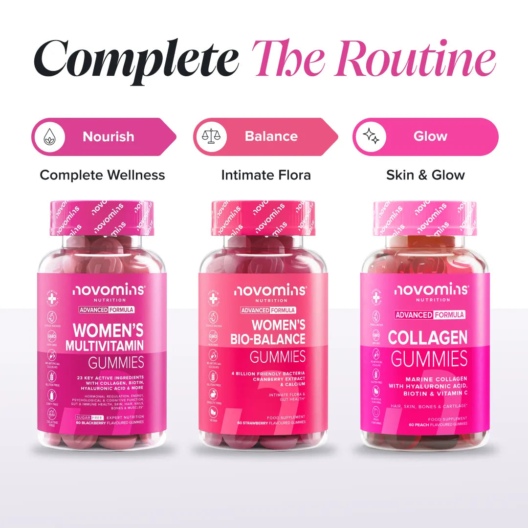 Novomins Multivitamines Gummies multivitaminés femmes collagène 23 actifs