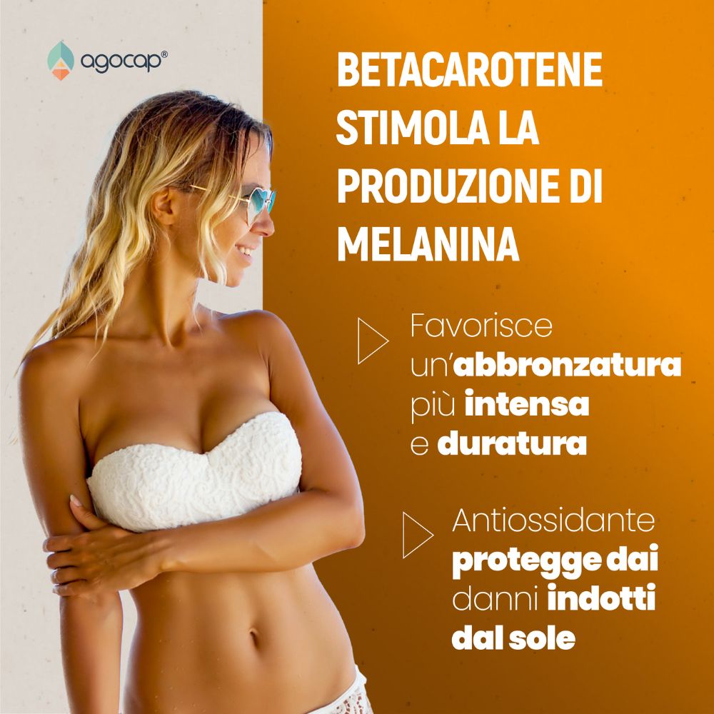 Agocap Vitamine Betacarotene complément bronzage mélanine