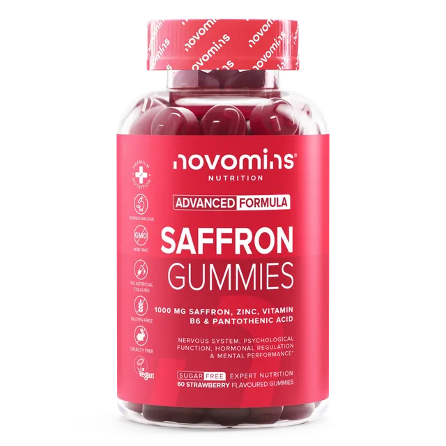 Novomins Safran Gummies Humeur Zinc B5 B6