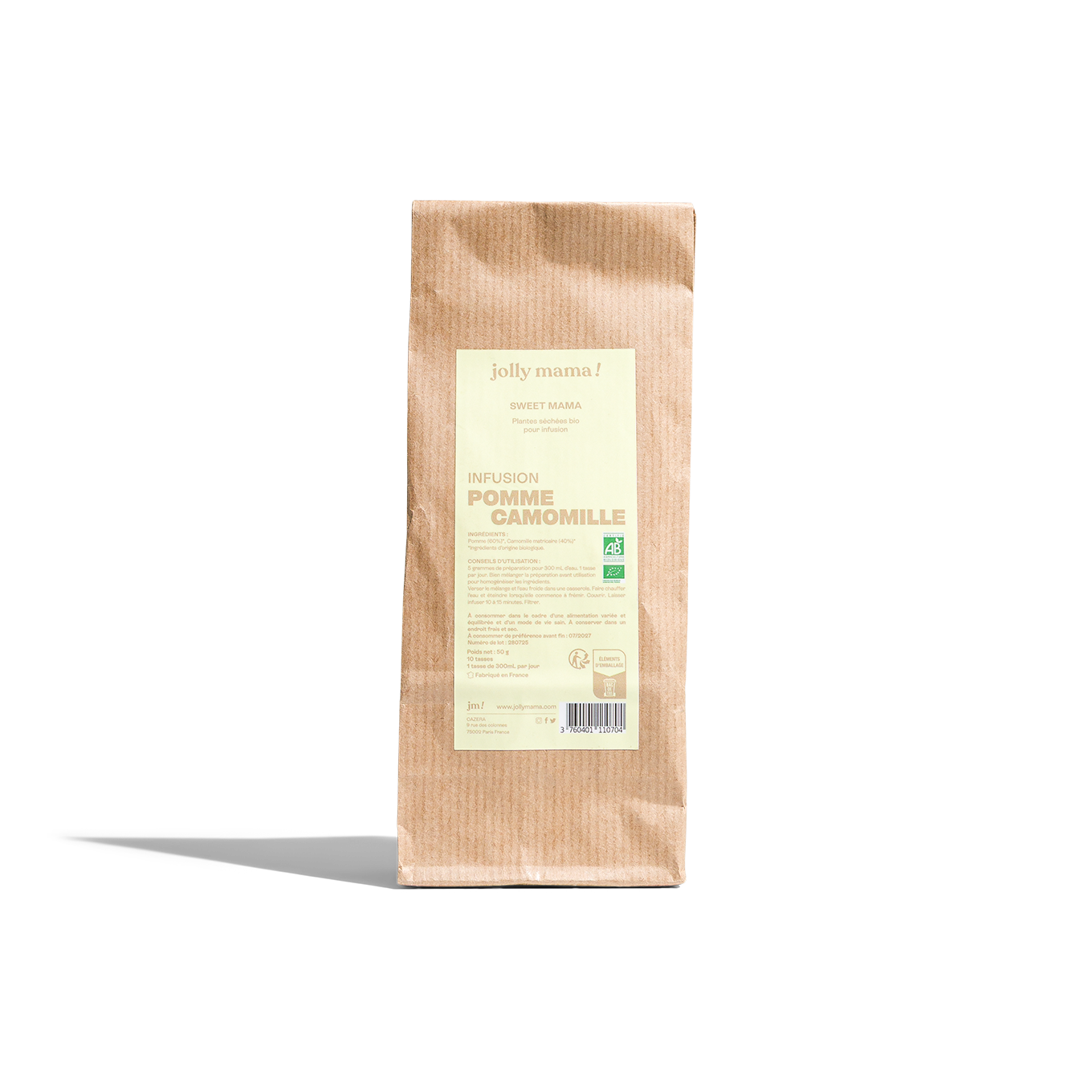 Jolly Mama Sweet Mama Infusion Pomme Camomille 1 Produit
