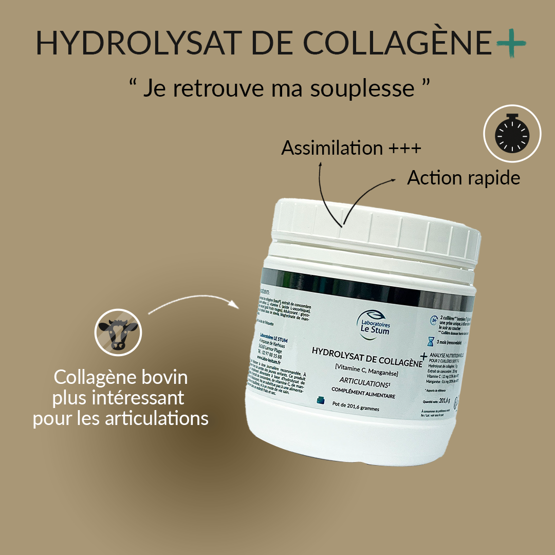 Le Stum Ostéo HYDROLYSAT DE COLLAGÈNE+ complément peau