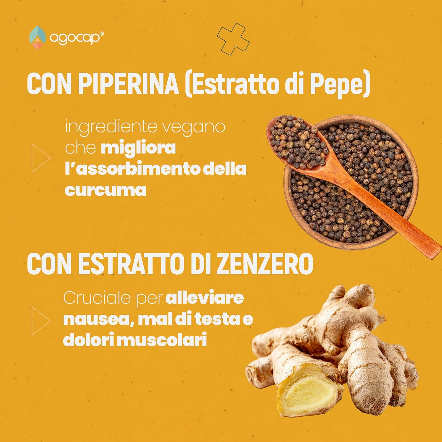 Agocap Curcumaid Pro curcuma complément digestion pipérine