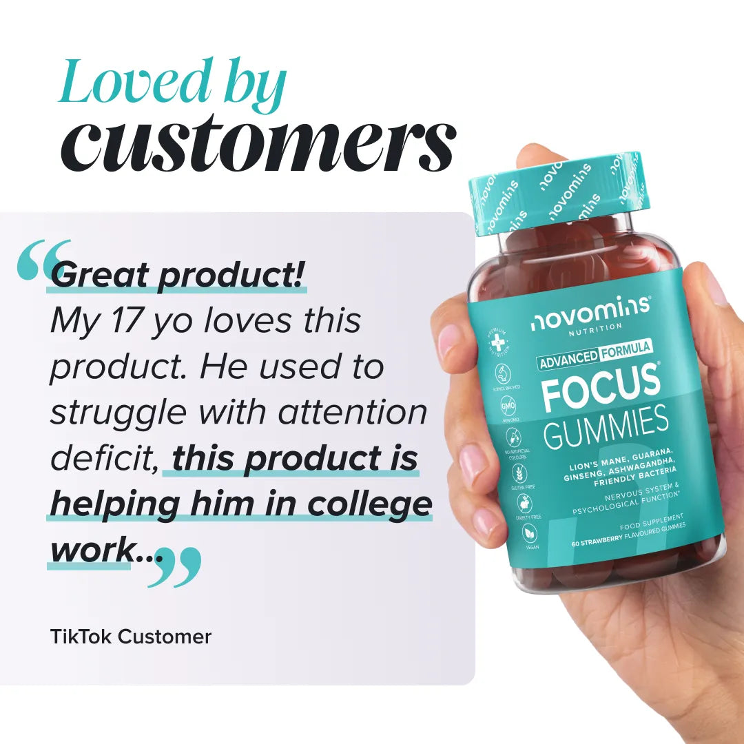 Novomins Gummies Concentration Focus Vitamine B12