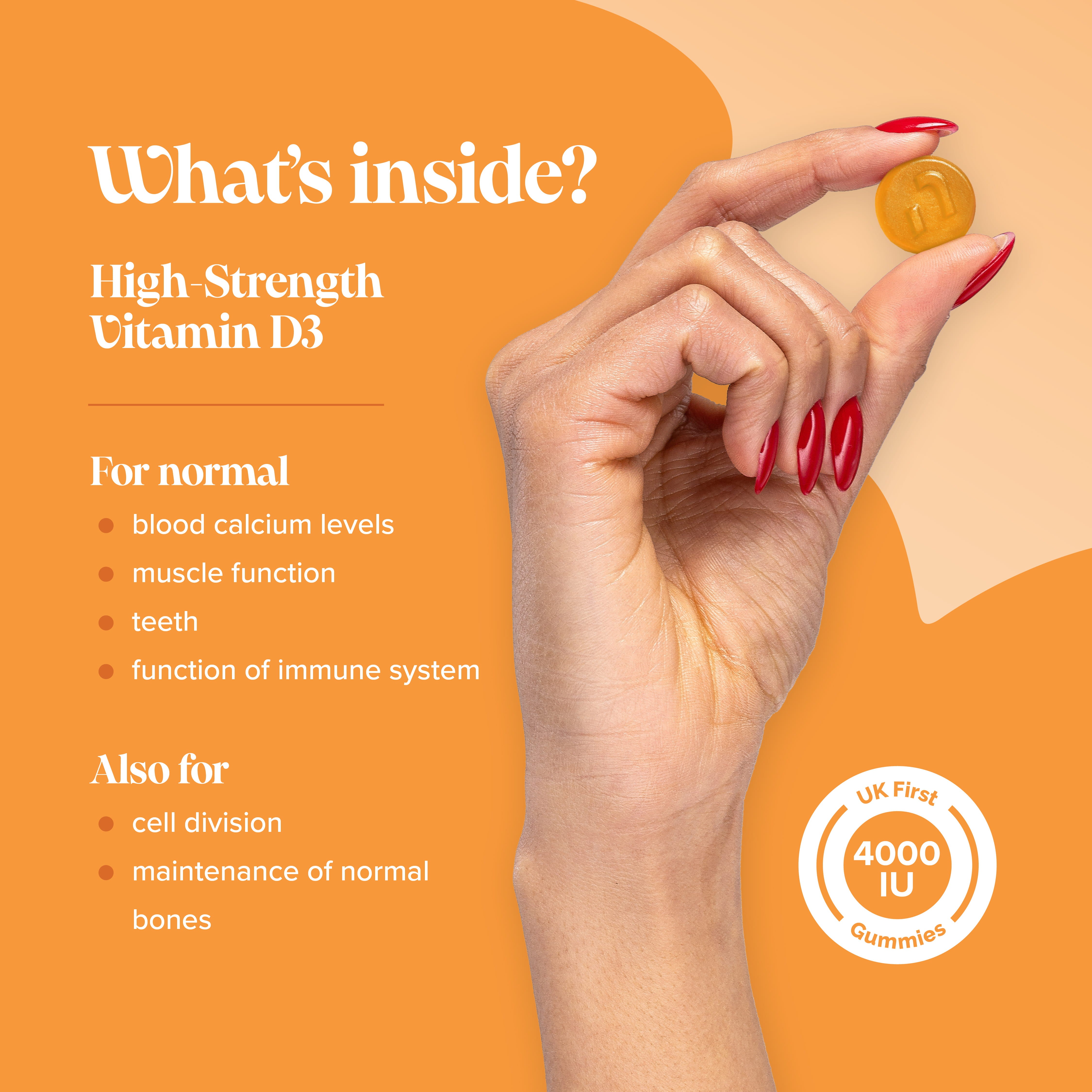Novomins Immunité Gummies Vitamine D3 4000 UI soleil