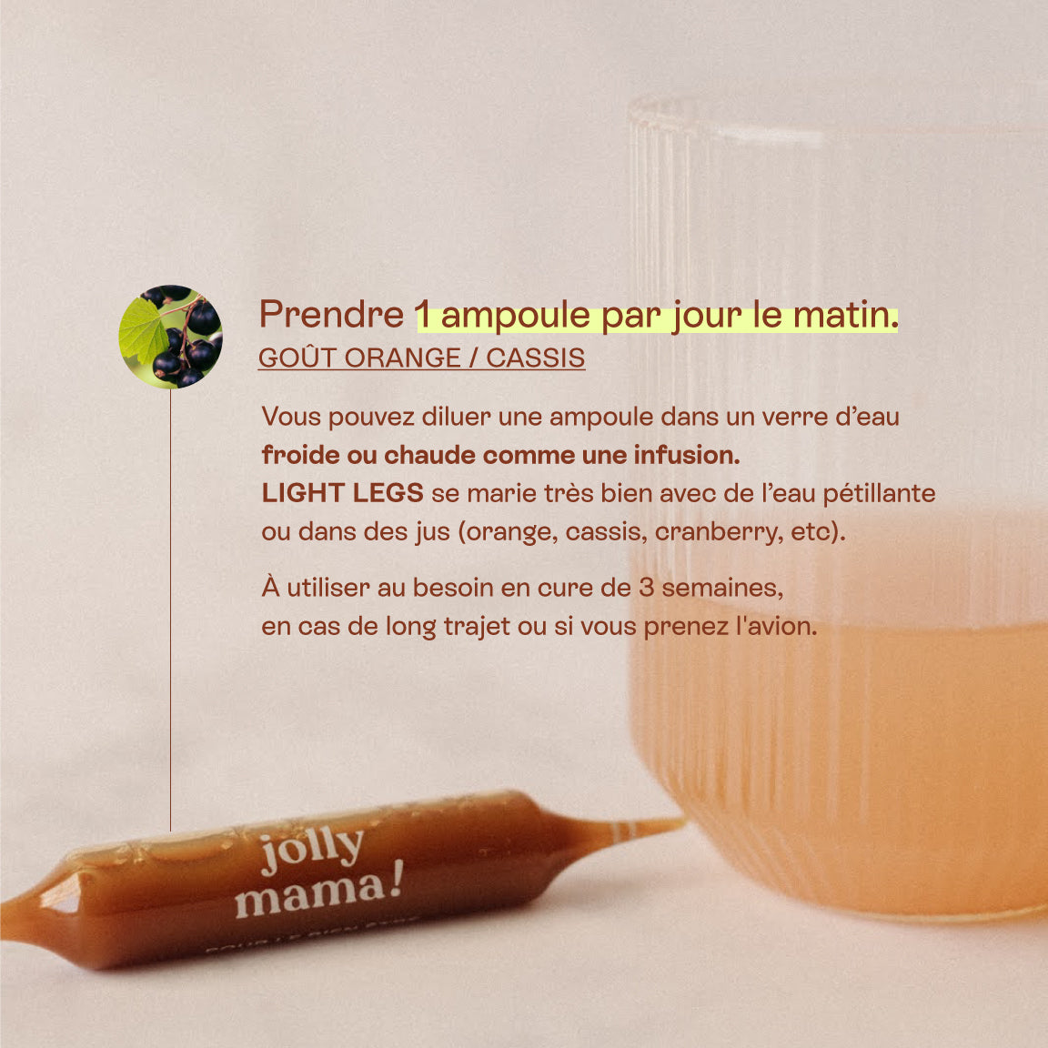 Jolly Mama Light Legs gélule jambes légères 1 produit cassis
